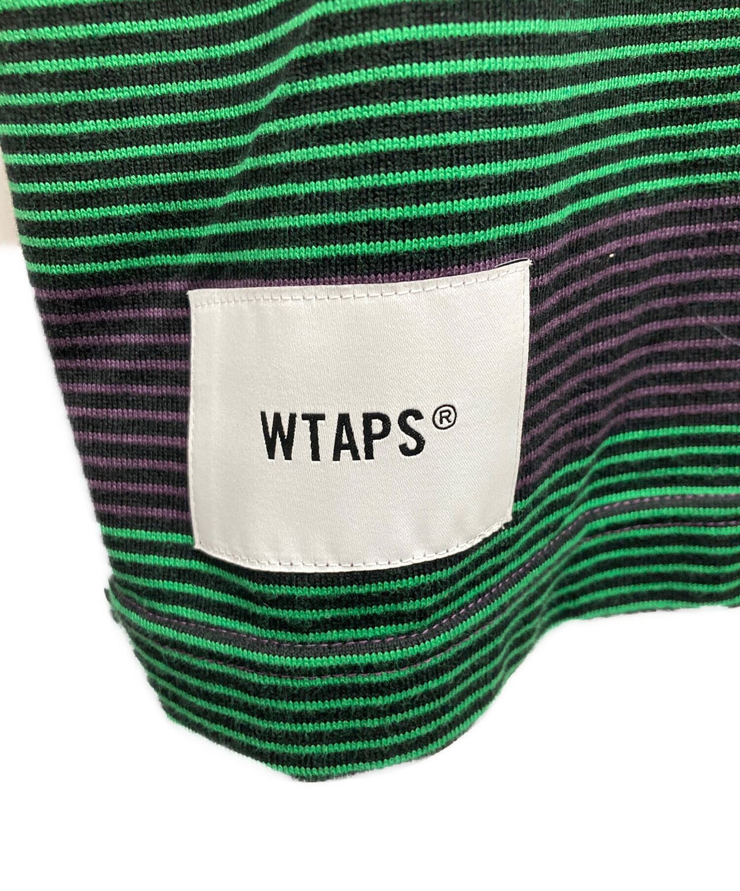 中古・古着通販】WTAPS (ダブルタップス) ボーダーTシャツ パープル