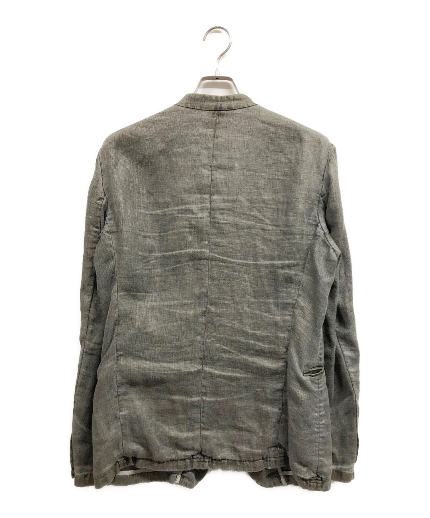 美品 ARMANI COLLEZIONI リネン テーラードジャケット イタリア製 ジョルジオ・アルマーニ ARMANI COLLEZIONI テーラード