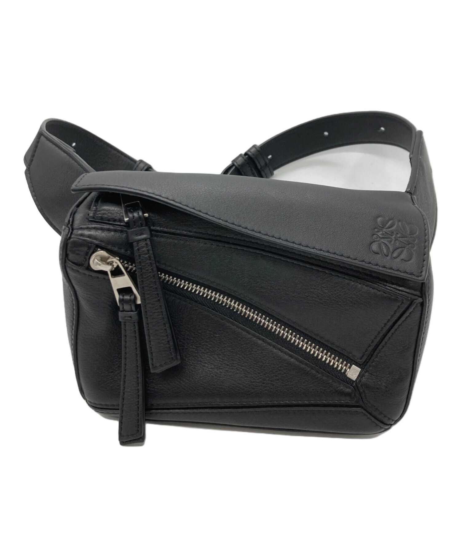 中古・古着通販】LOEWE (ロエベ) パズルミニ バムバッグ ブラック