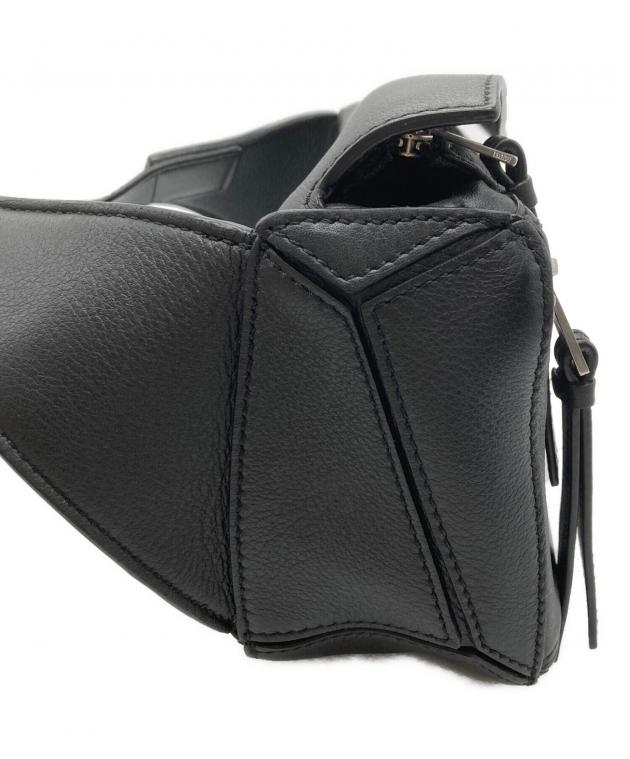 中古・古着通販】LOEWE (ロエベ) パズルミニ バムバッグ ブラック