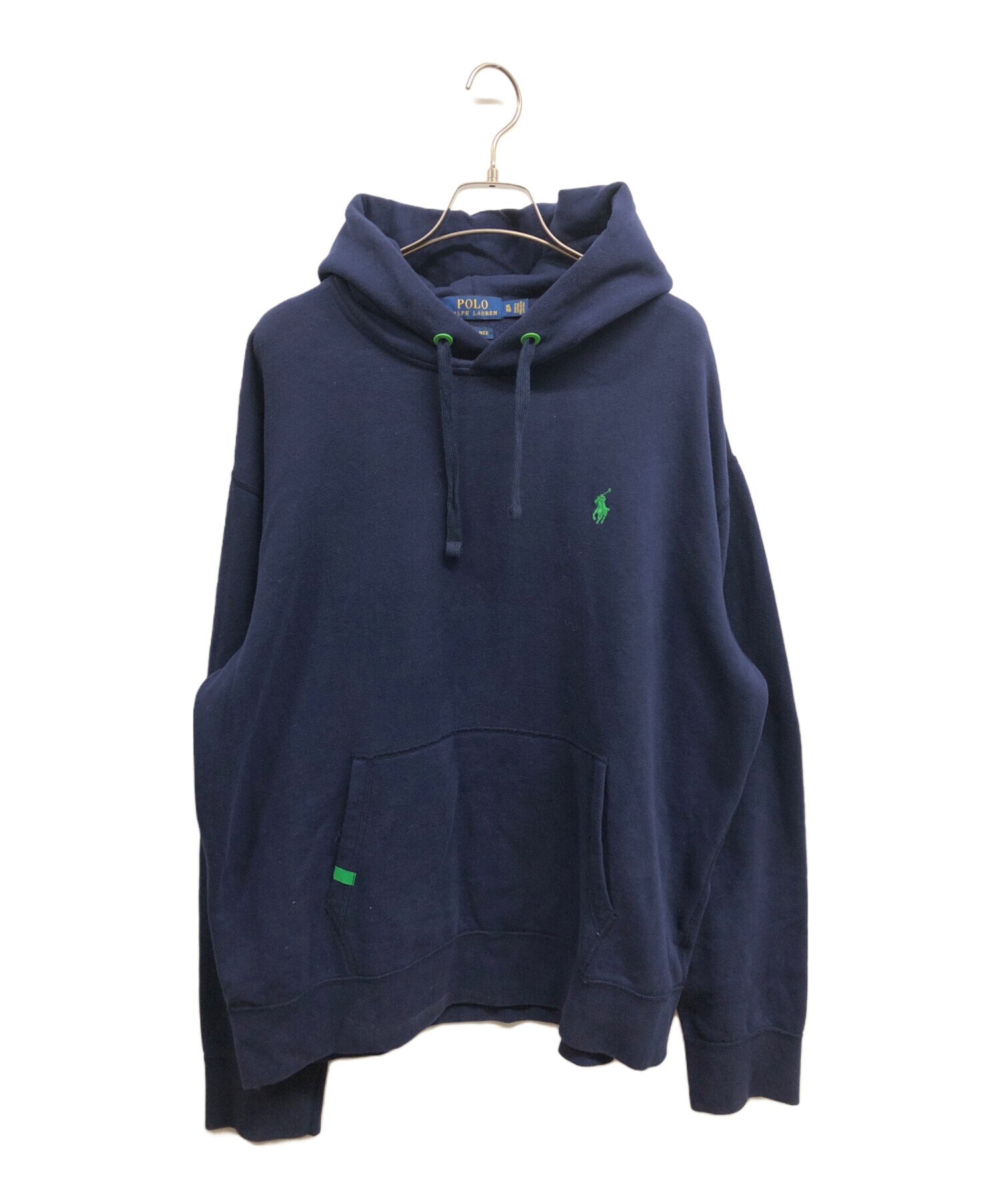 ポロラルフローレン　ネイビー フード付き プルオーバー【S】ビンテージ　80s 中古・古着通販】POLO RALPH LAUREN (ポロ・ラルフローレン) プル