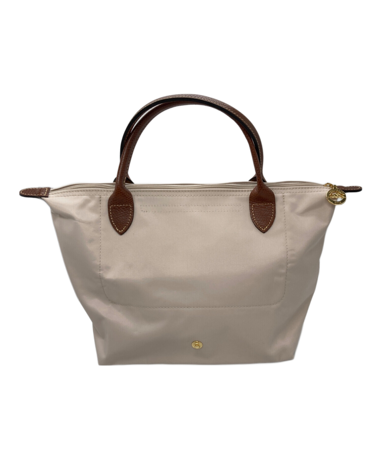 LONGCHAMP ロンシャン かごバッグ - ベージュ系 【古着】【中古】 中古・古着通販】LONGCHAMP (ロンシャン) カゴトートバッグ ベージュ