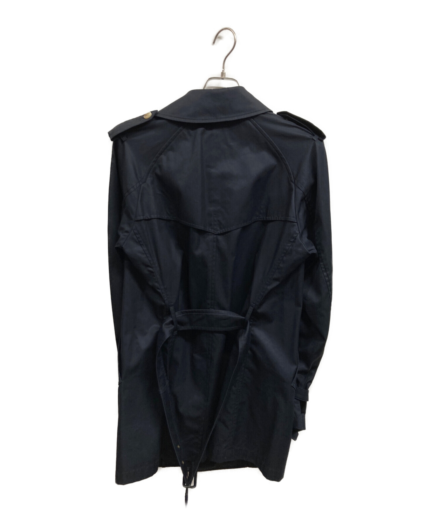 GRENFELL CLOTH トレンチコート【サイズ38 L相当】【ネイビー】 中古・古着通販】GRENFELL (グレンフェル) トレンチコート ネイビー