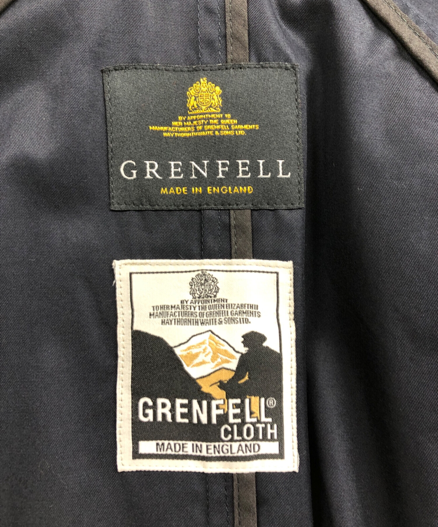 中古・古着通販】GRENFELL (グレンフェル) トレンチコート ネイビー