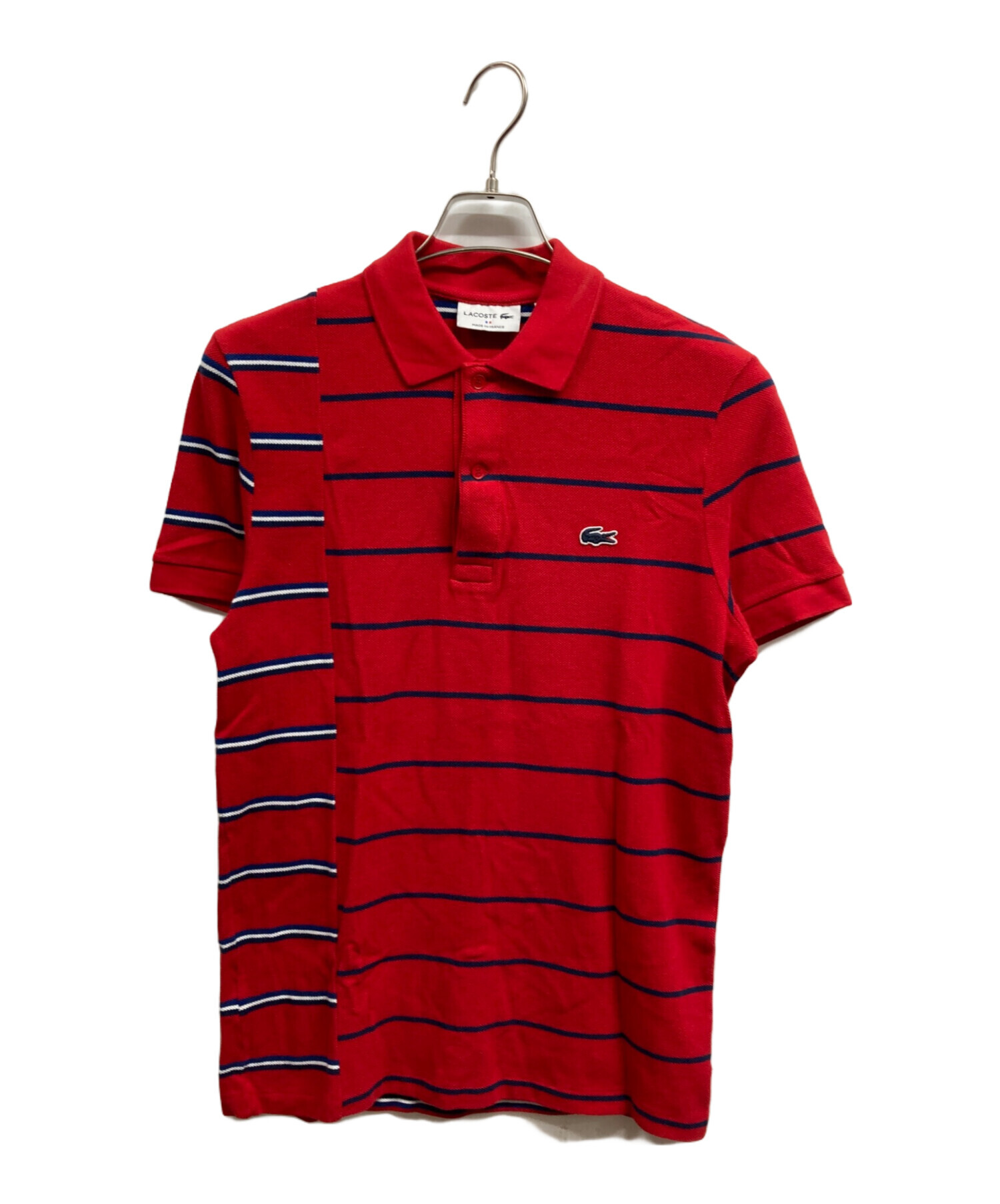 中古・古着通販】LACOSTE (ラコステ) ポロシャツ レッド サイズ:XS