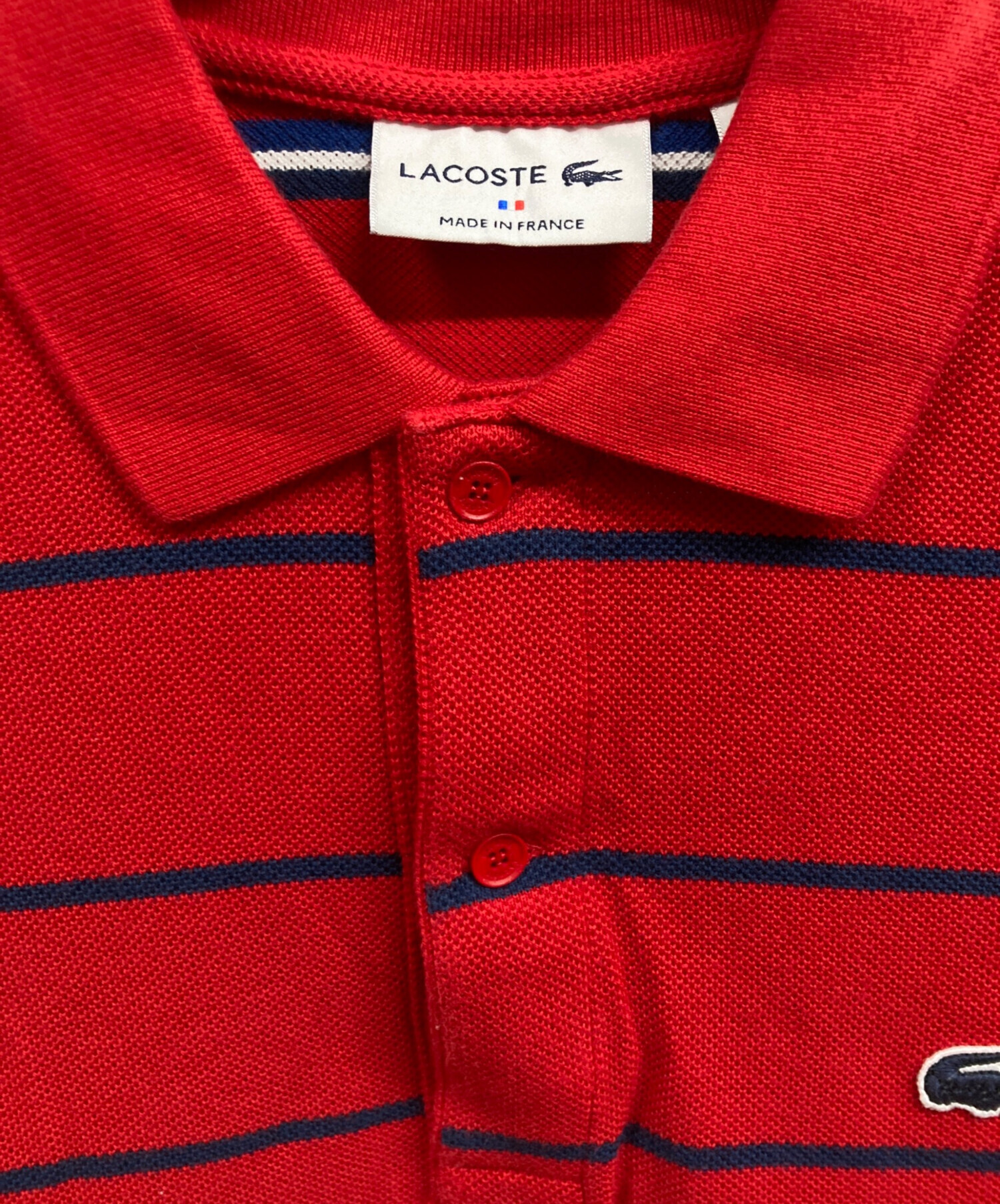 中古・古着通販】LACOSTE (ラコステ) ポロシャツ レッド サイズ:XS