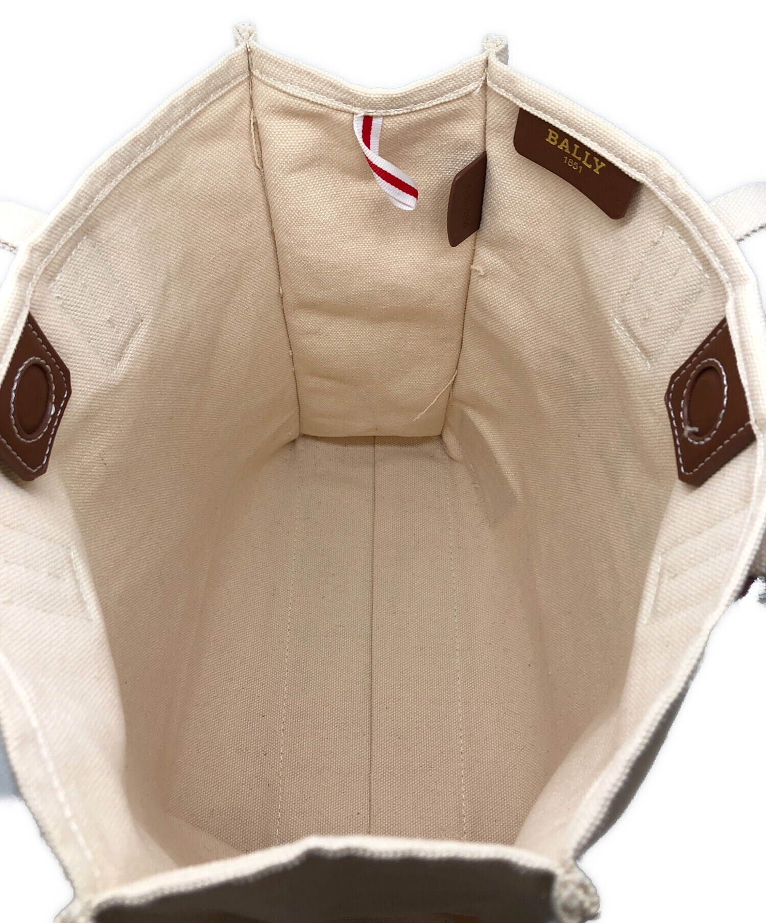 週末値下げ　BALLY トートバッグ アイボリー キャンバス 中古・古着通販】BALLY (バリー) キャンバストートバッグ アイボリー