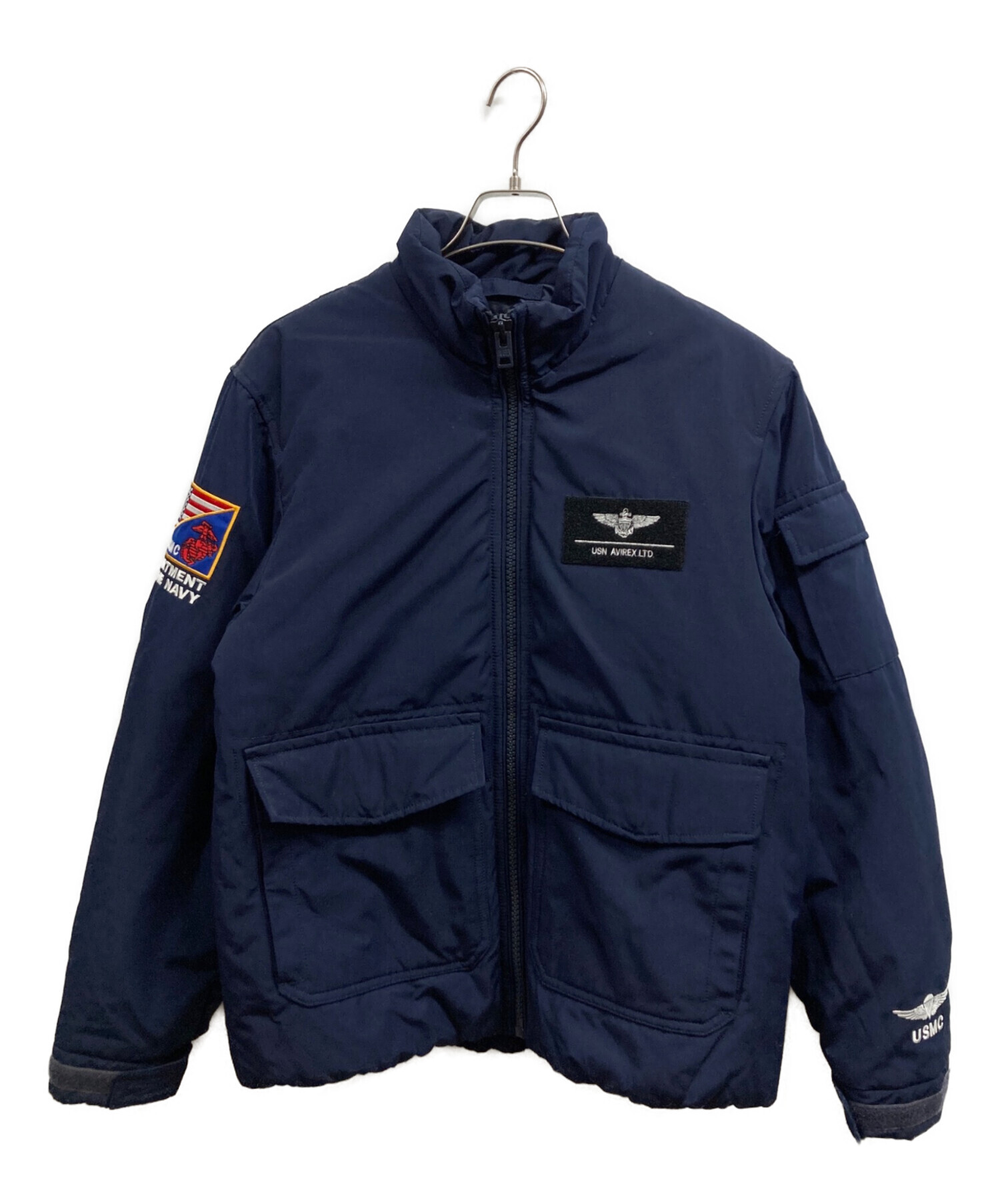 【極美品】AVIREX パディング B-3 AAF ジャケット ネイビー M 中古・古着通販】AVIREX (アヴィレックス) USMC ユーティリティー