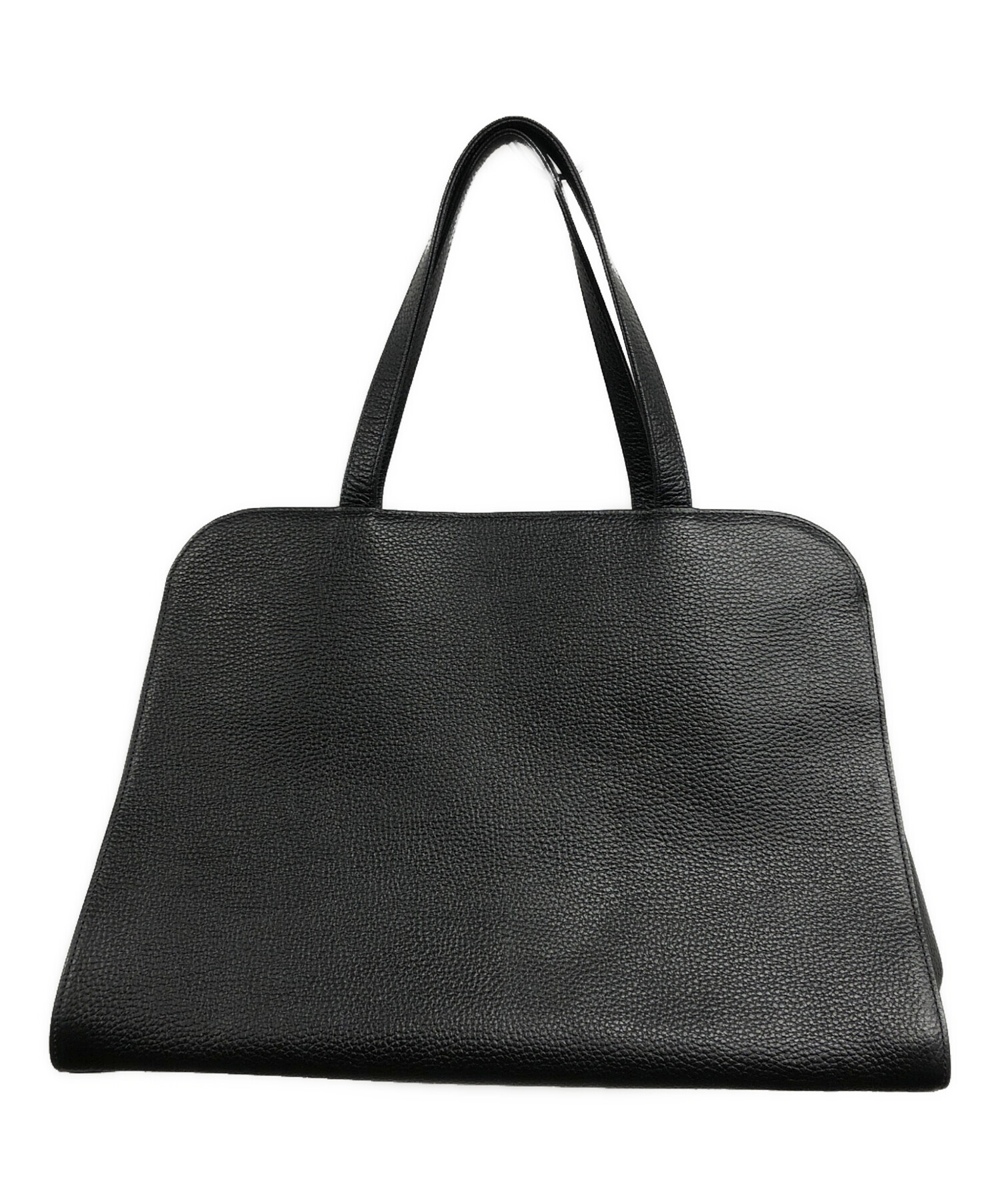 【美品】hushtug ハッシュタグ　レザートートバッグ　ブラック 中古・古着通販】HUSH TUG (ハッシュタグ) レザートートバッグ