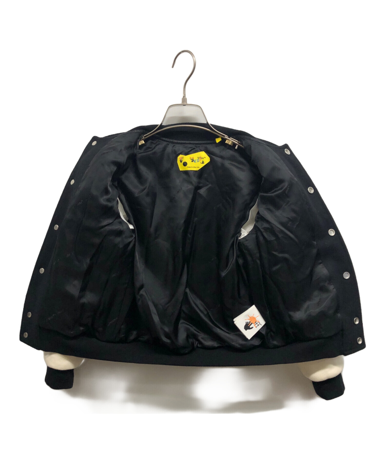 中古・古着通販】OFFWHITE (オフホワイト) スカジャン ブラック サイズ