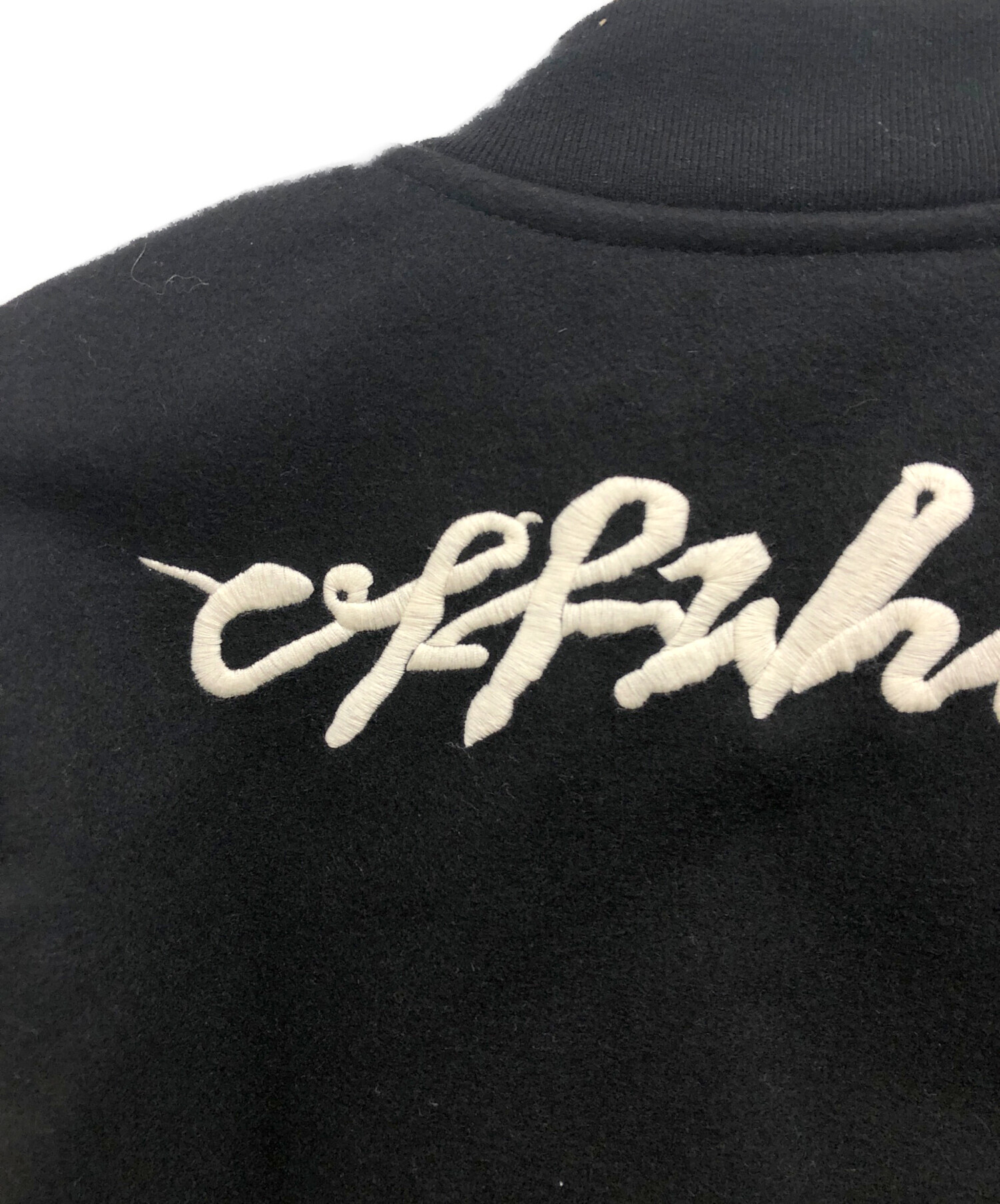 中古・古着通販】OFFWHITE (オフホワイト) スカジャン ブラック サイズ