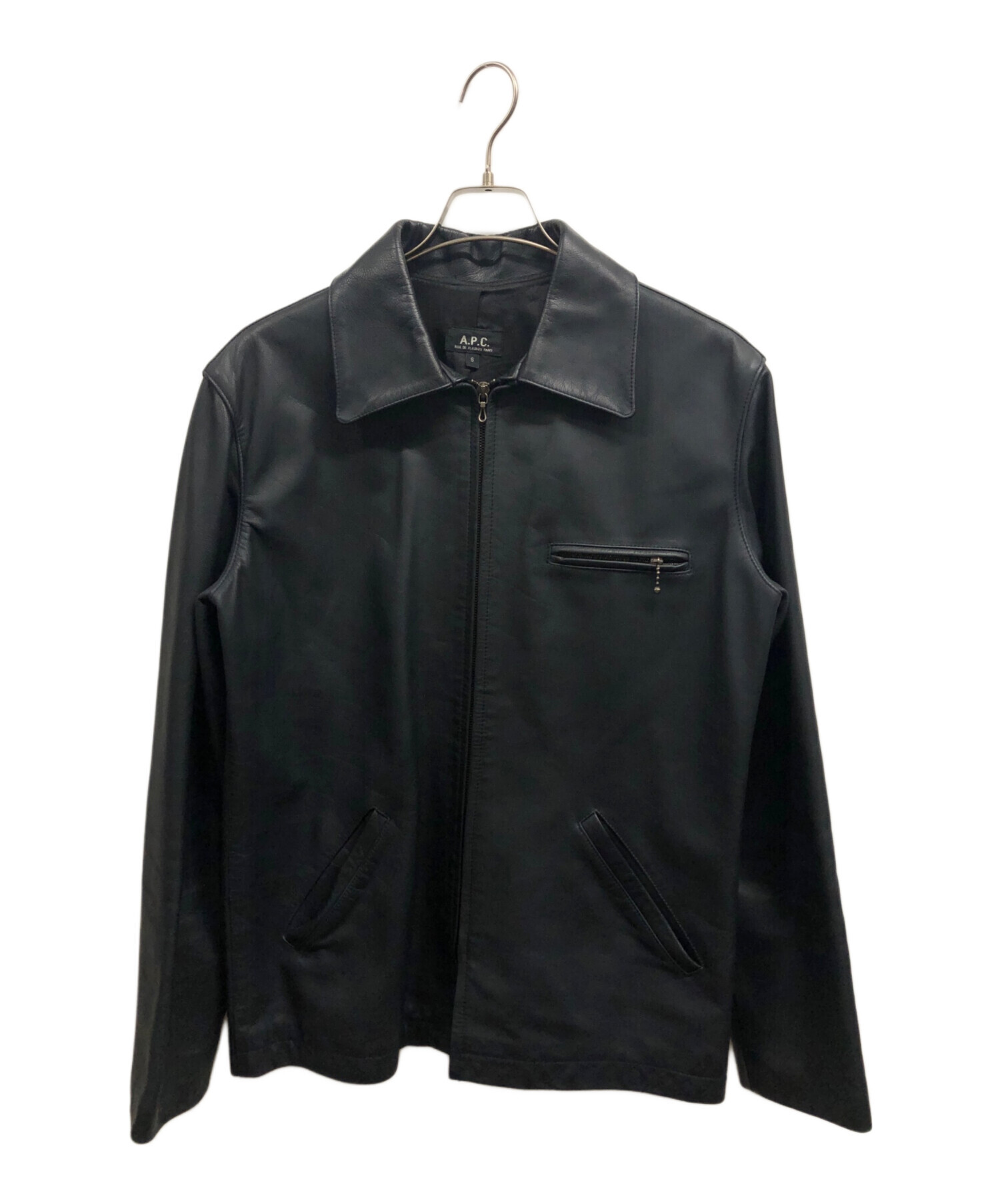 【01SS】archive A.P.C. レザージャケット シングルライダース 中古・古着通販】A.P.C. (アーペーセー) シングルライダースジャケット