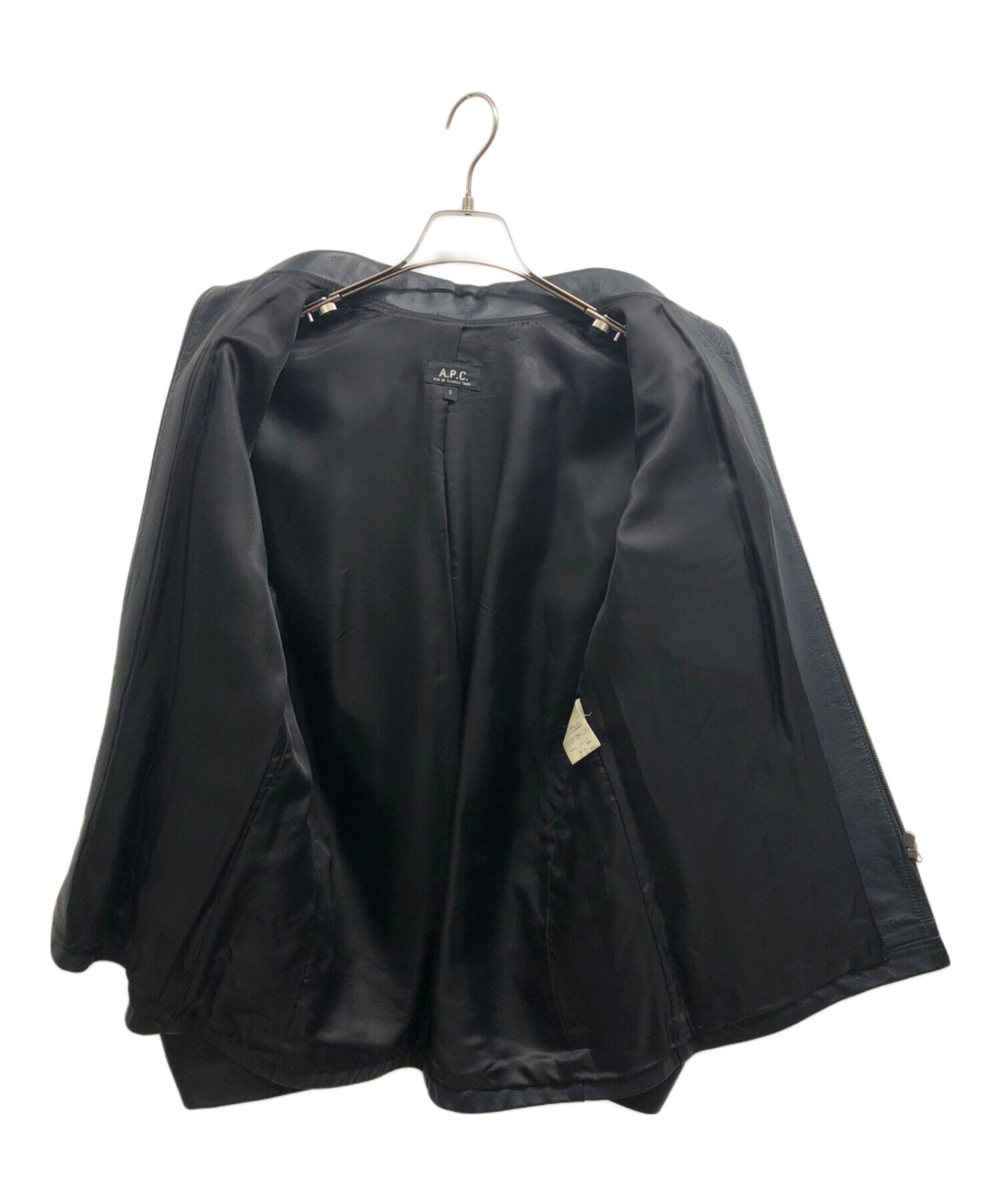 【01SS】archive A.P.C. レザージャケット シングルライダース 中古・古着通販】A.P.C. (アーペーセー) シングルライダースジャケット