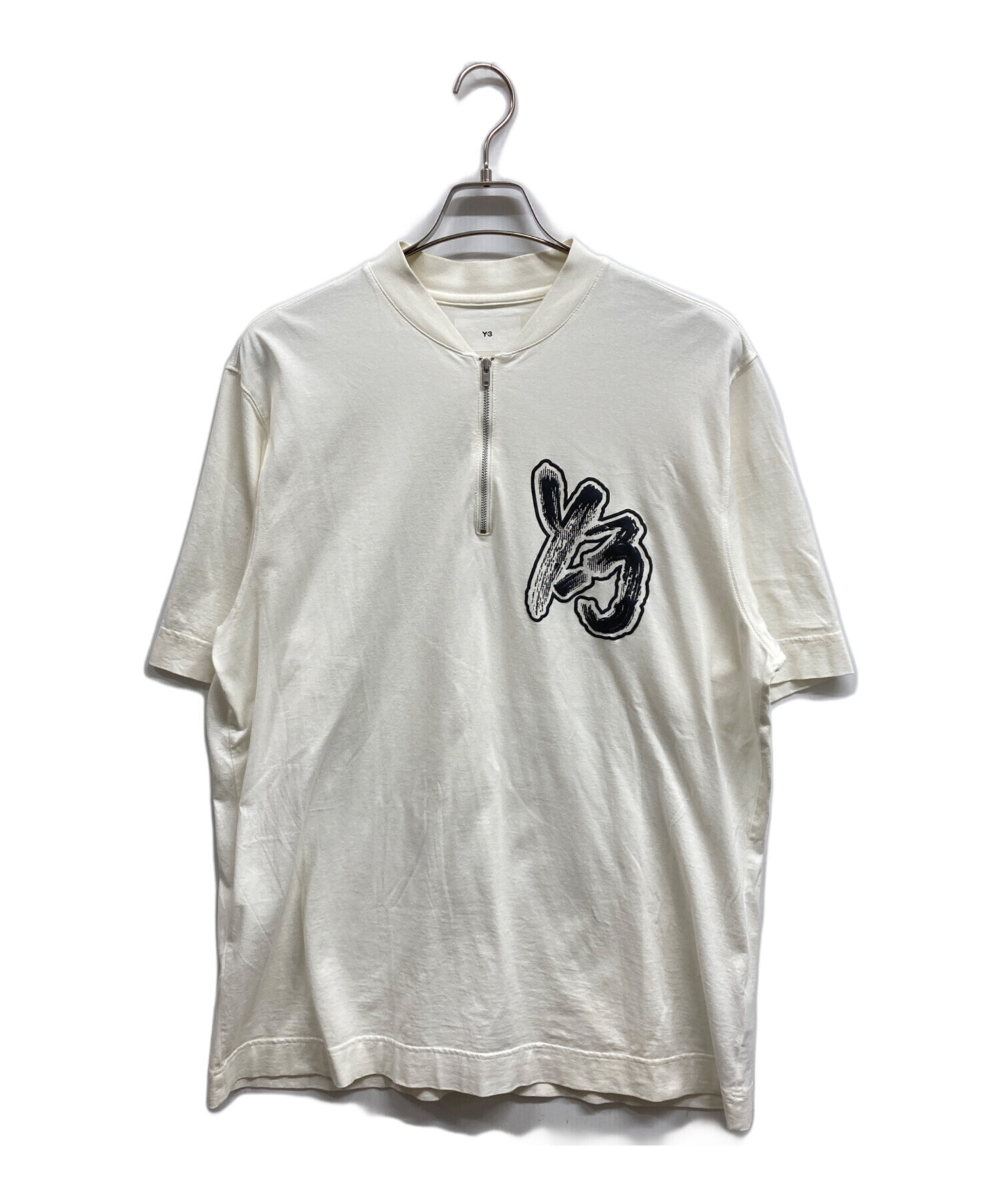 中古・古着通販】Y-3 (ワイスリー) ハーフジップネックTシャツ