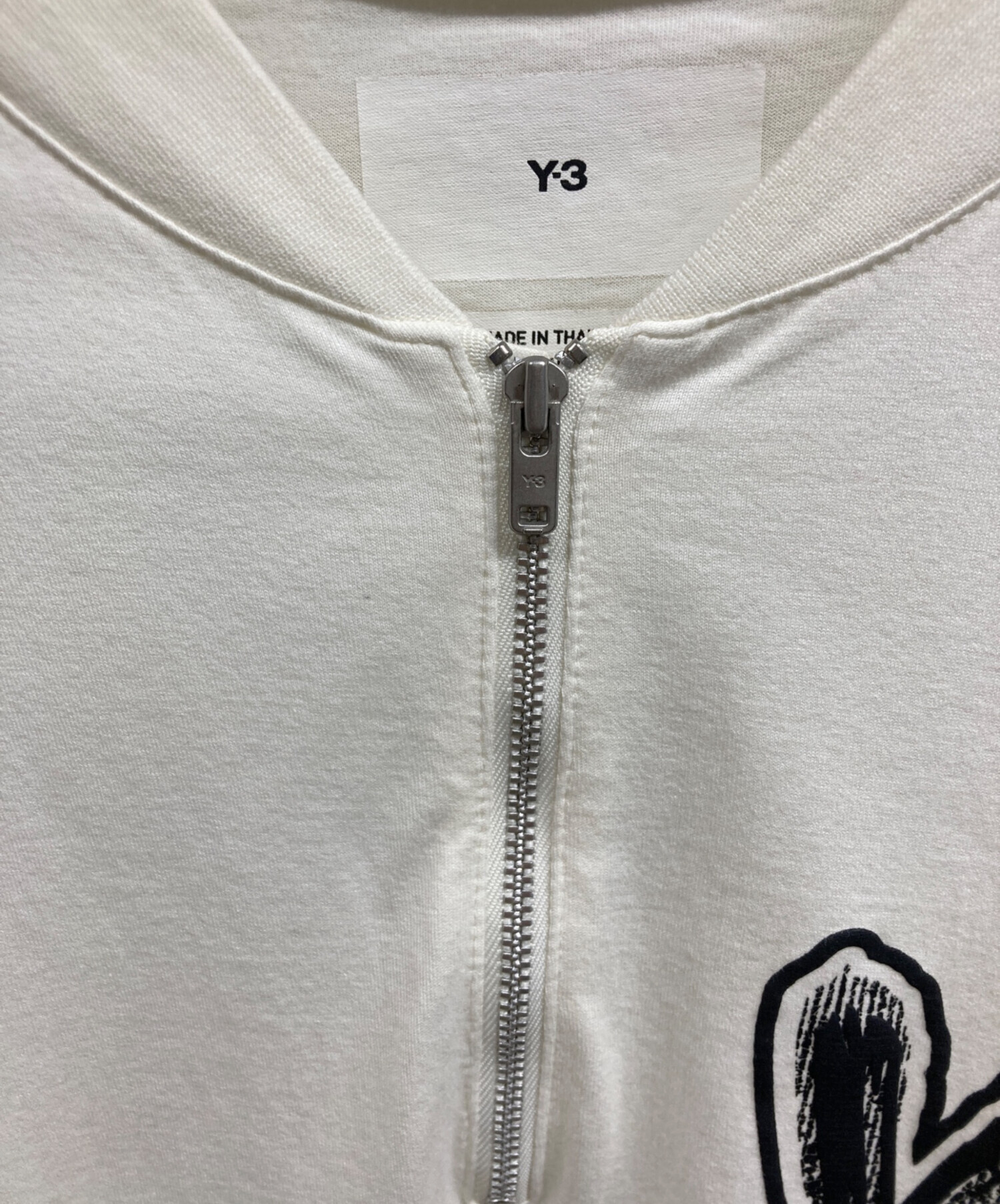 中古・古着通販】Y-3 (ワイスリー) ハーフジップネックTシャツ