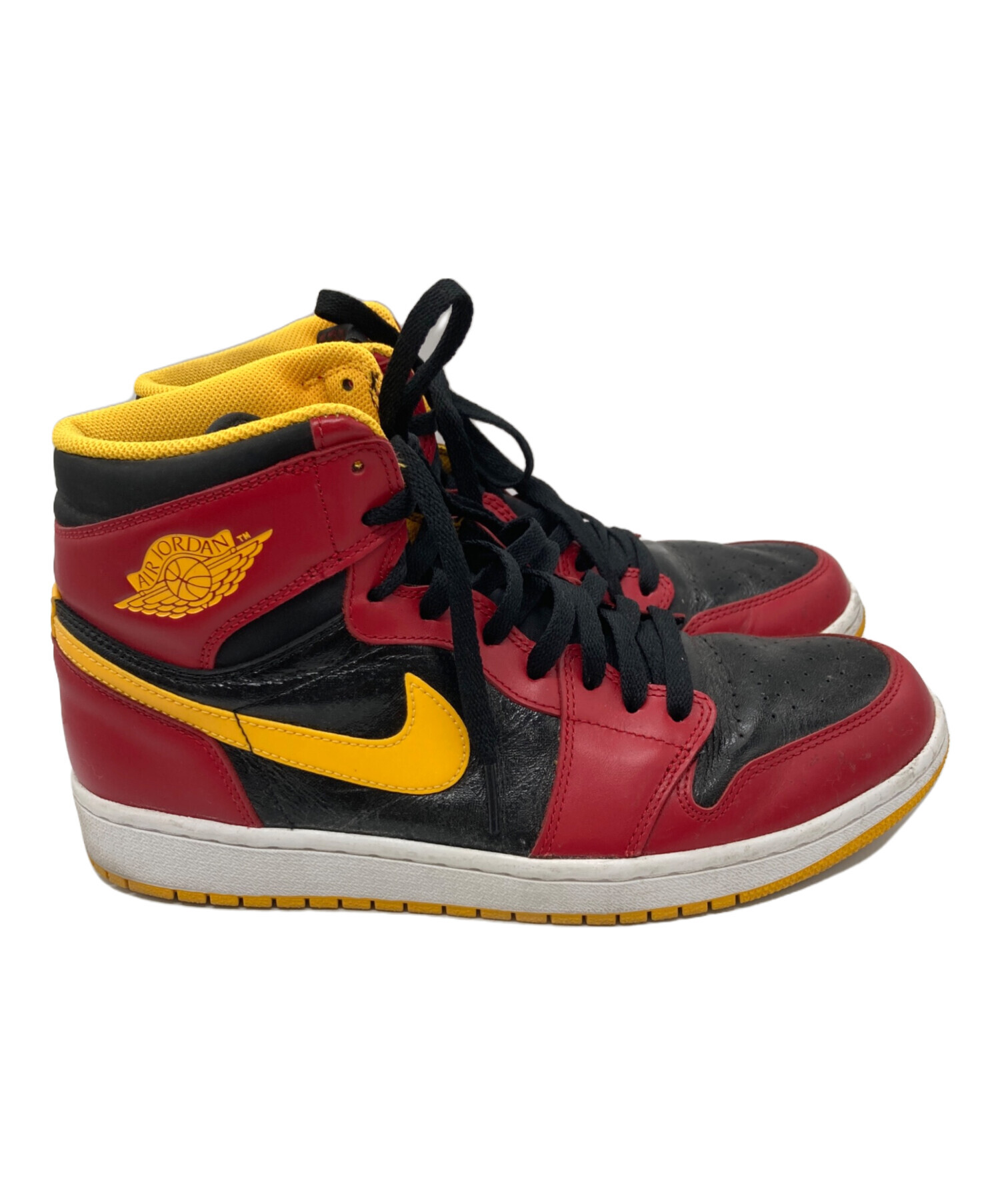 Nike サッカーシューズ ハイカット イエロー/レッド 中古・古着通販】NIKE (ナイキ) ハイカットスニーカー イエロー×レッド