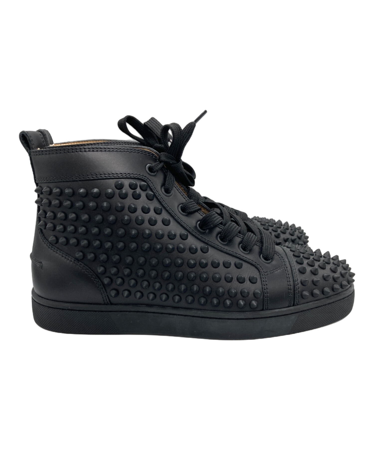 Christian Louboutinスタッズ　黒ハイカットスニーカー　40 中古・古着通販】Christian Louboutin (クリスチャン・ルブタン