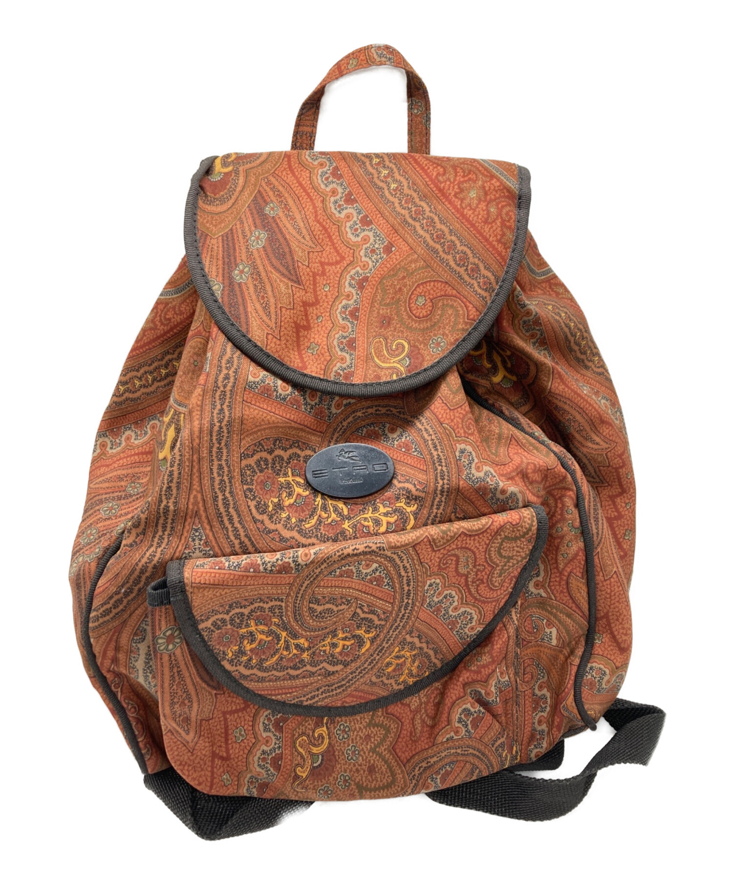 ・ETRO エトロ バックパック リュック ペイズリー柄 中古・古着通販】ETRO (エトロ) ペイズリーリュック ブラウン