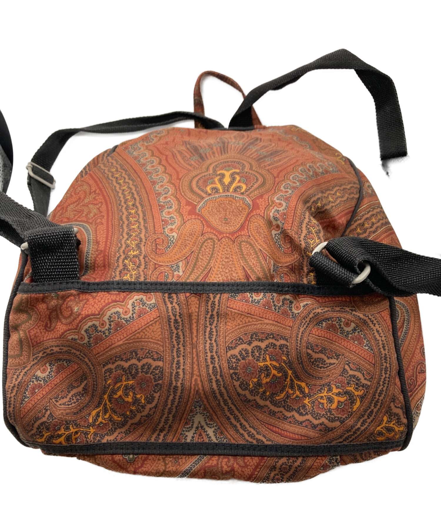 良品 ETRO エトロ ペイズリー リュック バックパック ビジネス 大容量 中古・古着通販】ETRO (エトロ) ペイズリーリュック ブラウン