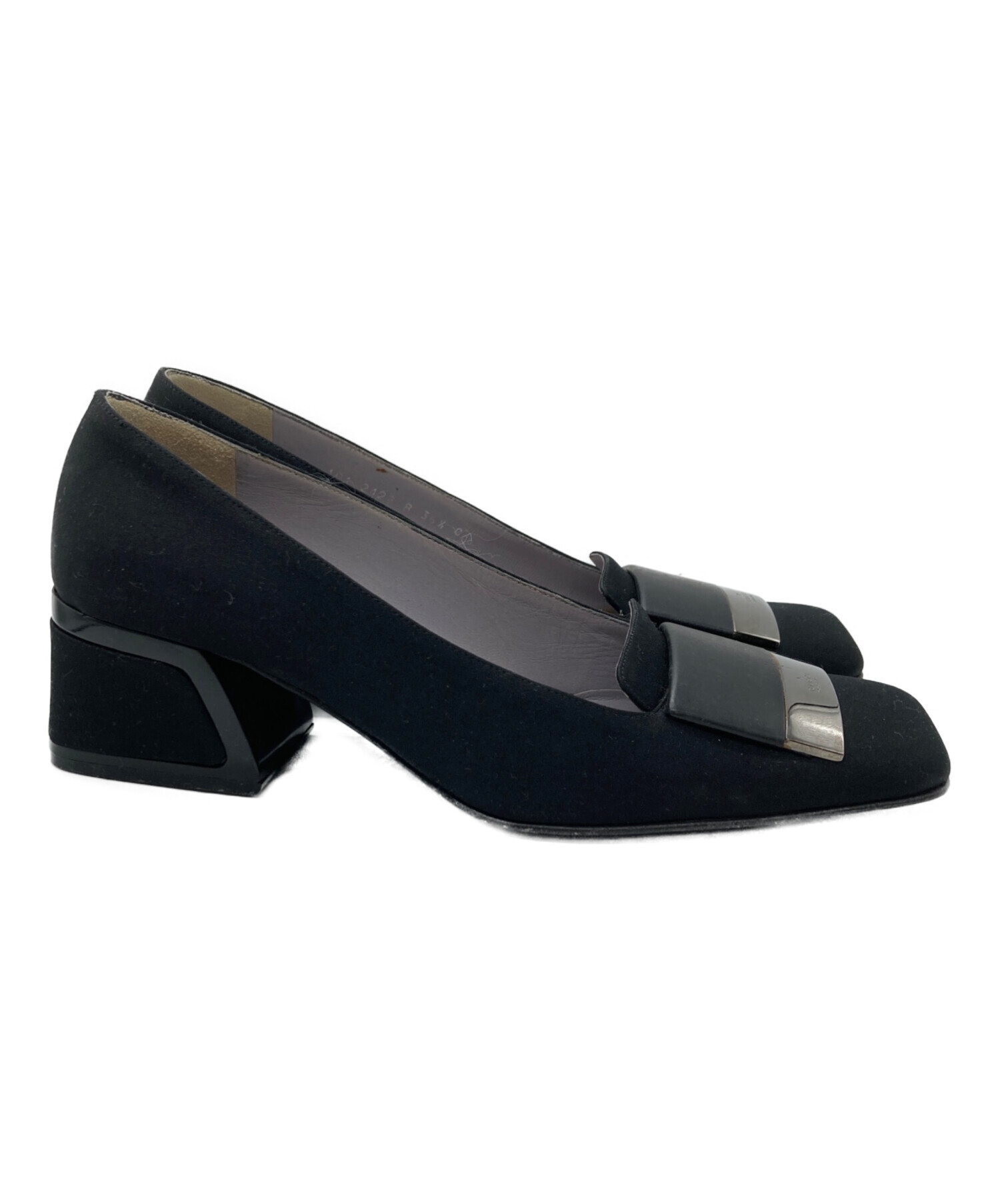 中古・古着通販】GUCCI (グッチ) スクエアパンプス ブラック サイズ:36
