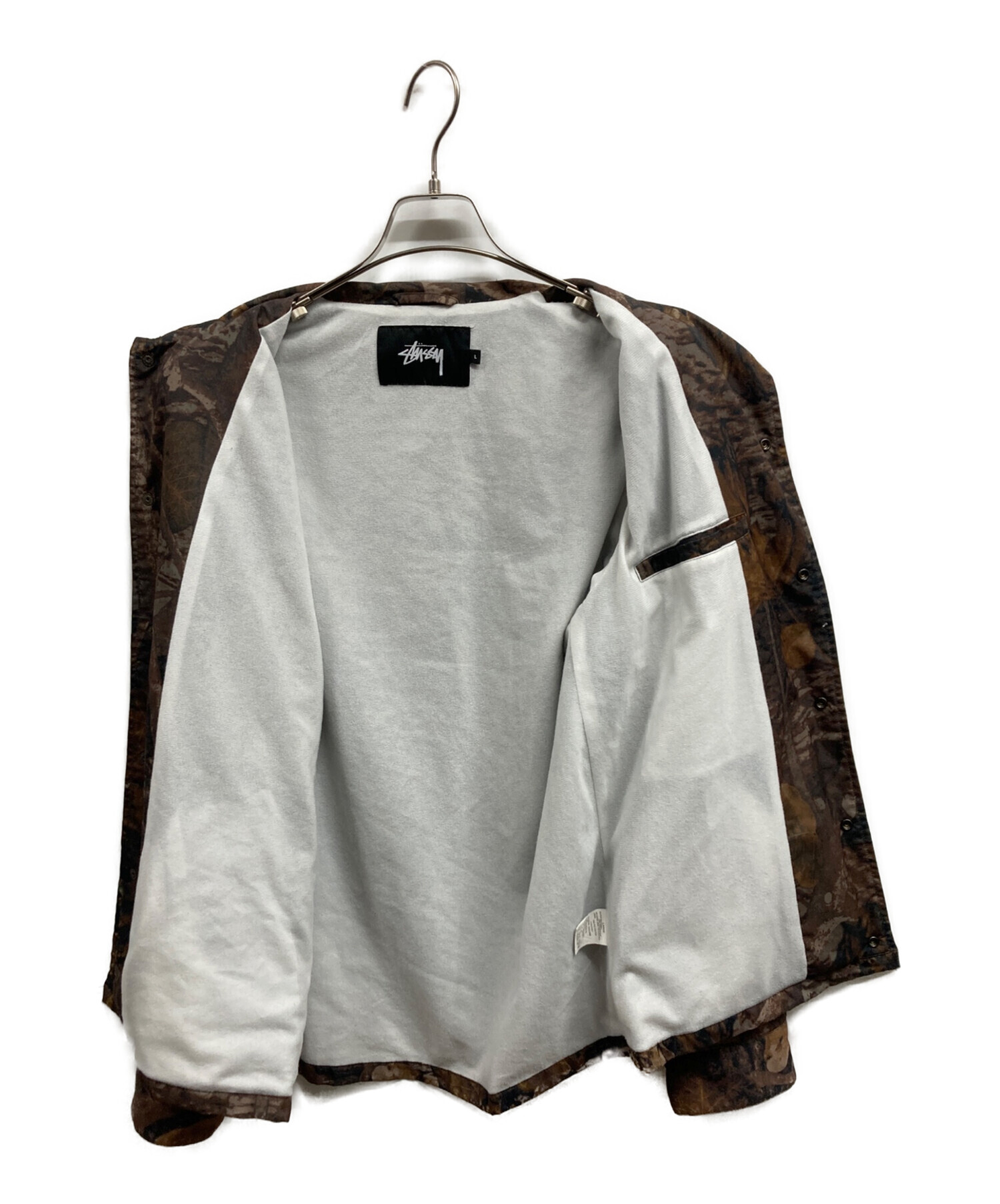 Stussy ブラウン コーチジャケット Lサイズ 中古・古着通販】stussy (ステューシー) ワールドツアーコーチ