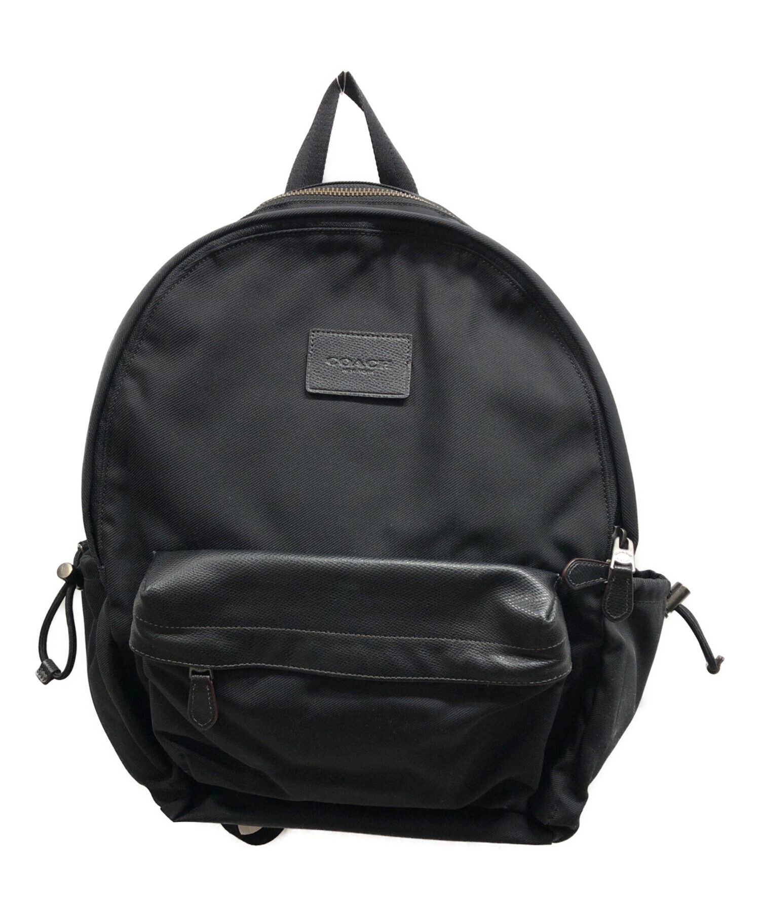 中古・古着通販】COACH (コーチ) ナイロンレザーバックパック ブラック