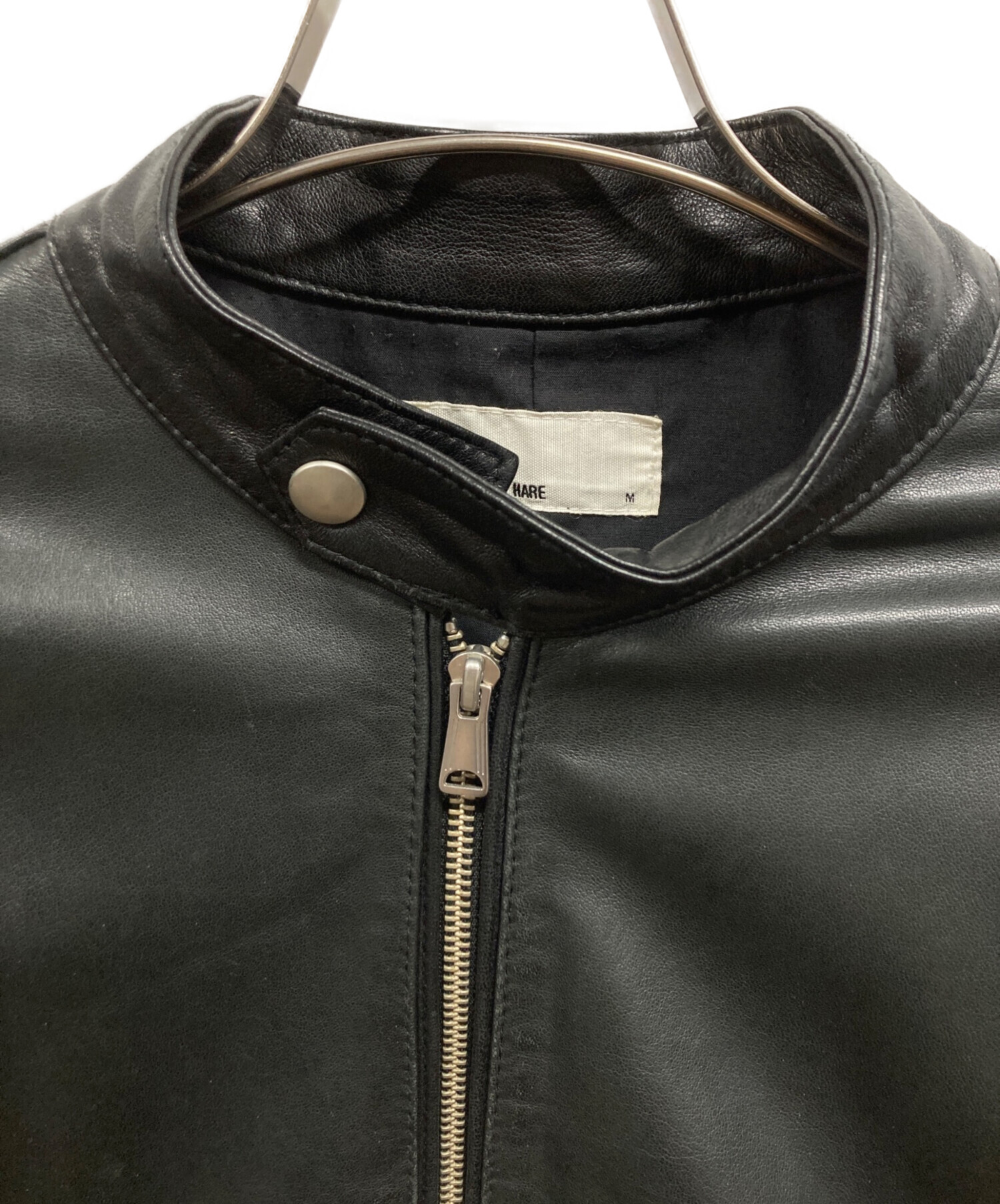 中古・古着通販】HARE (ハレ) レザージャケット ブラック サイズ:M 