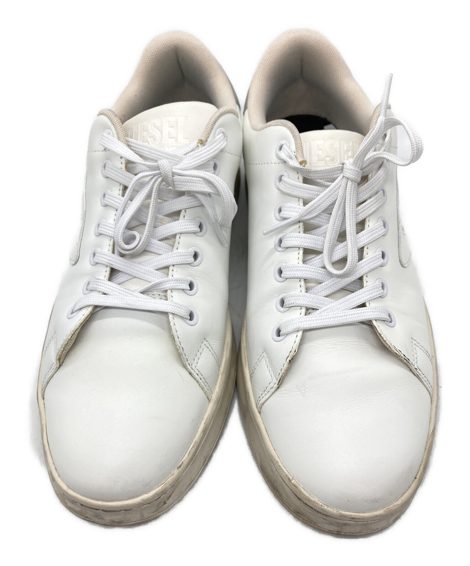 【新品未使用】DIESEL S-ATHENE LOW W 本革 ホワイト 中古・古着通販】DIESEL (ディーゼル) S-ATHENE LOW ホワイト サイズ