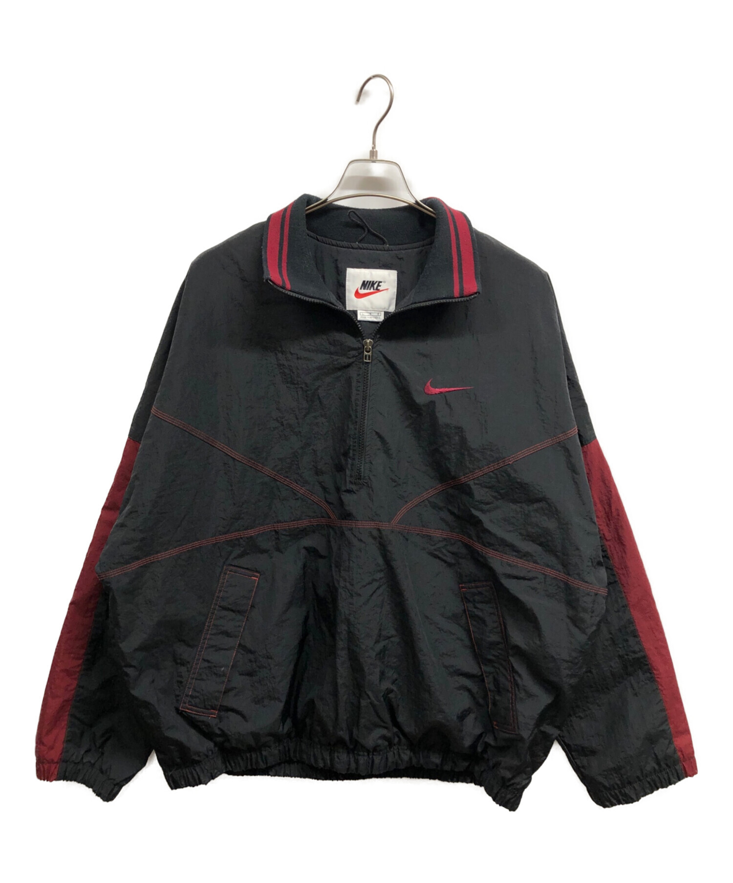 古着 90s ナイキ NIKE ナイロンジャケット 中古・古着通販】NIKE (ナイキ) 90sナイロンジャケット ブラック