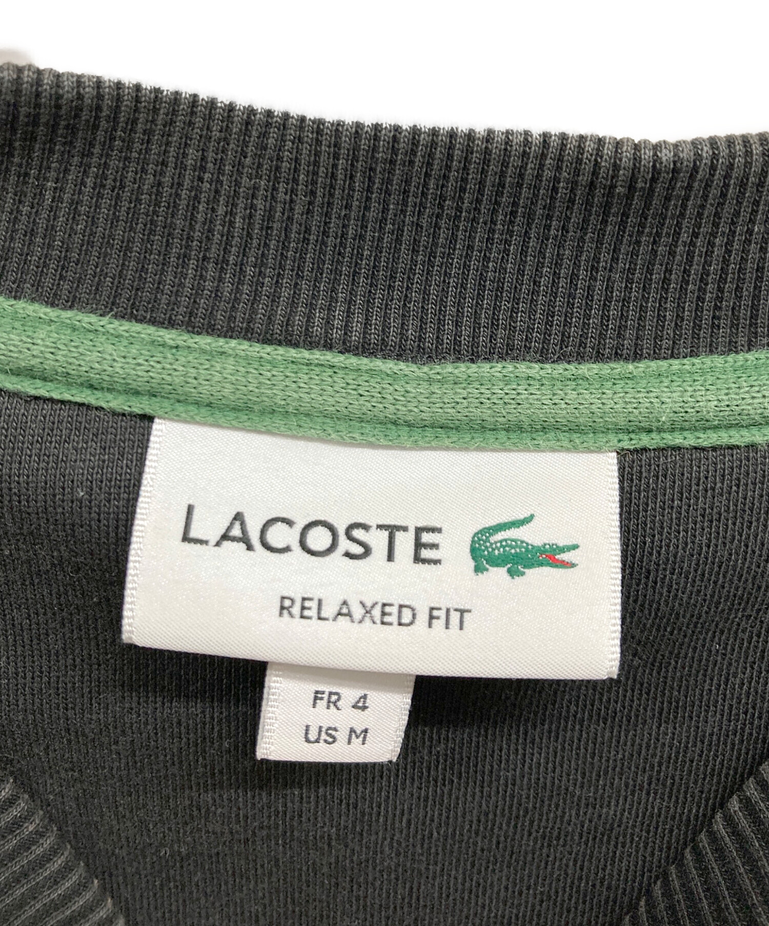 中古・古着通販】LACOSTE (ラコステ) ロゴスウェット ブラック サイズ