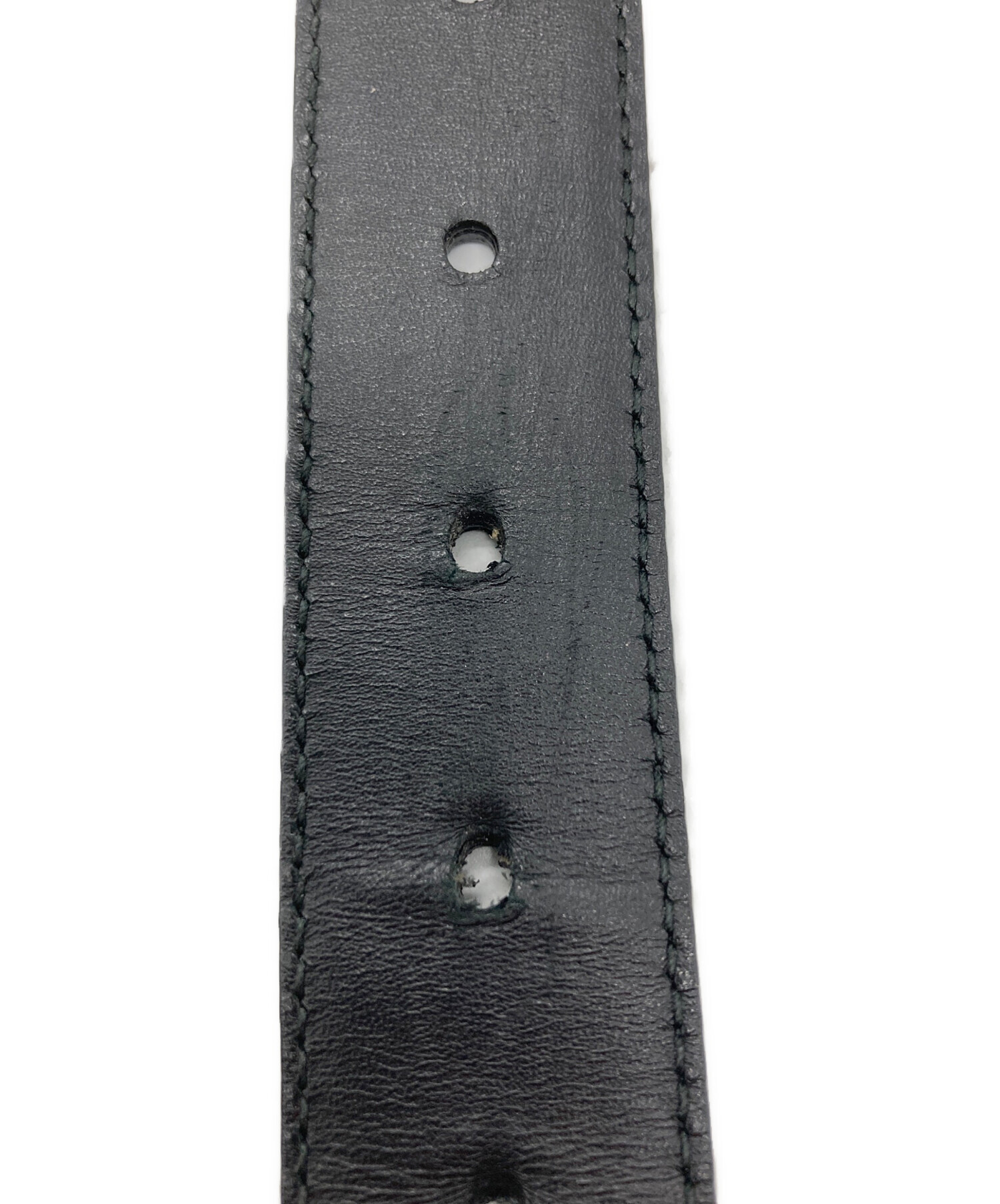 中古・古着通販】GUCCI (グッチ) GGスプリームレザーベルト ブラック
