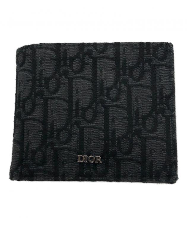 中古・古着通販】DIOR (ディオール) オブリークジャガード2つ折り財布 