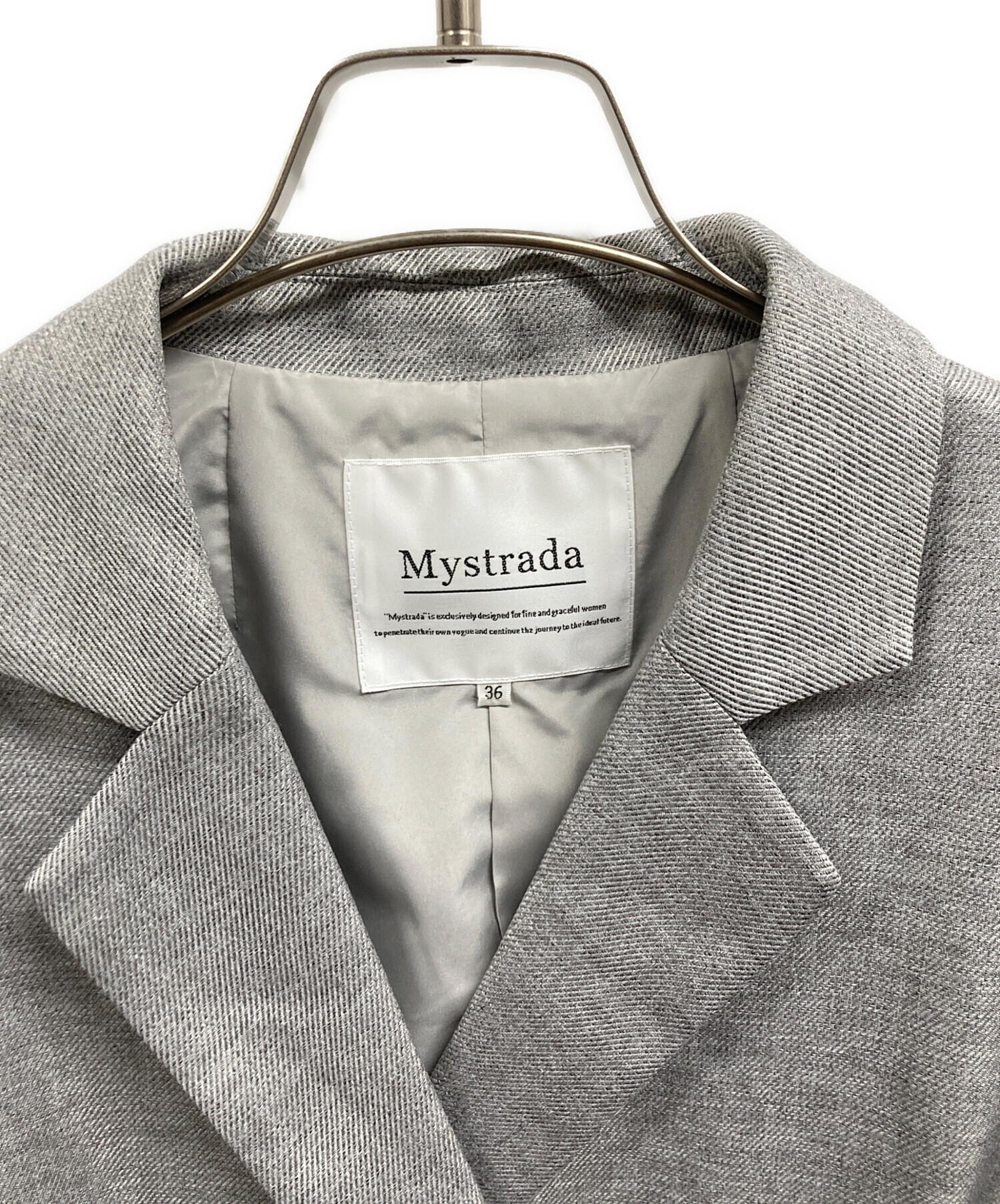 中古・古着通販】Mystrada (マイストラーダ) ダブルジャケット グレー