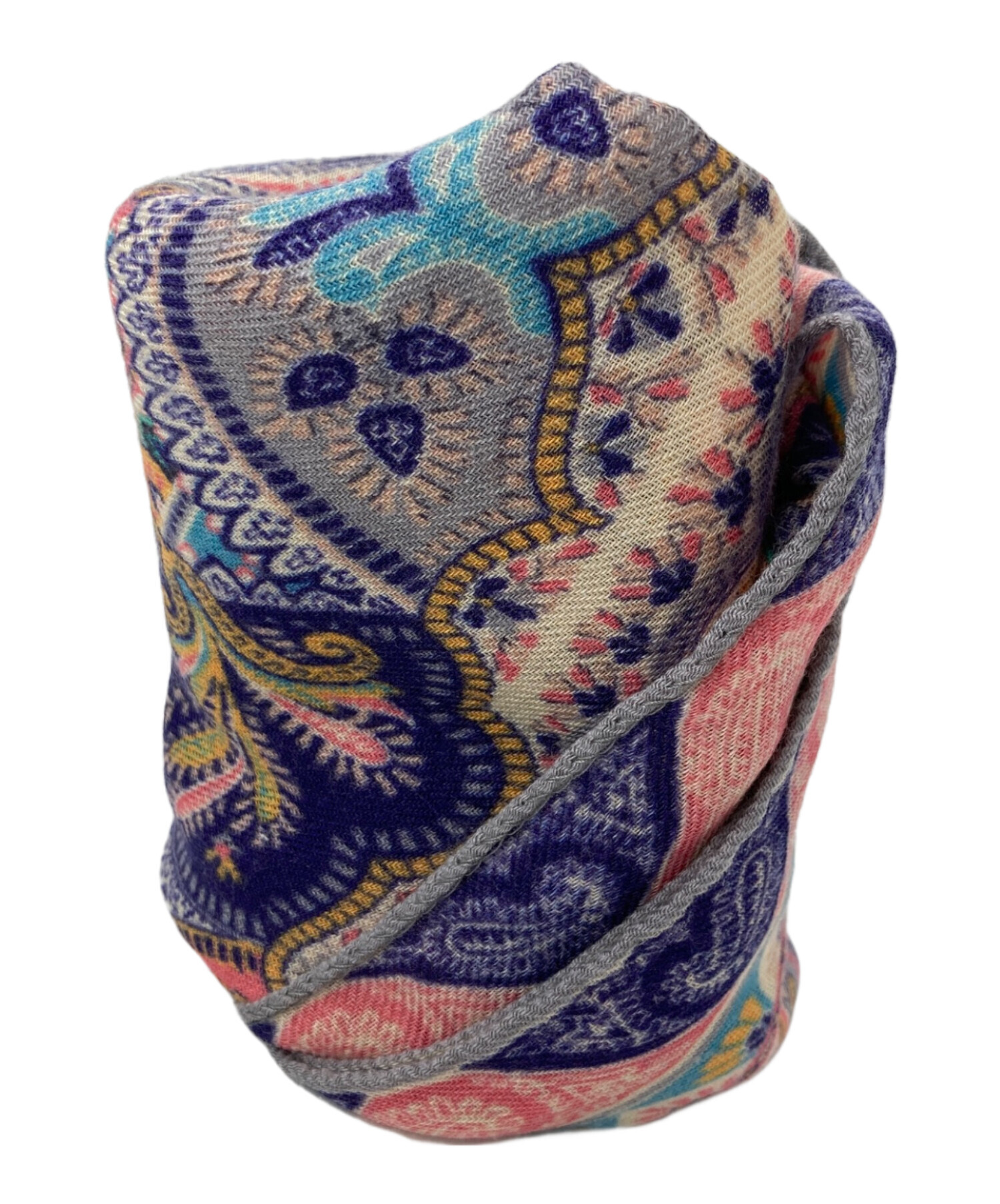 中古・古着通販】ETRO (エトロ) ペイズリースカーフ パープル×ピンク