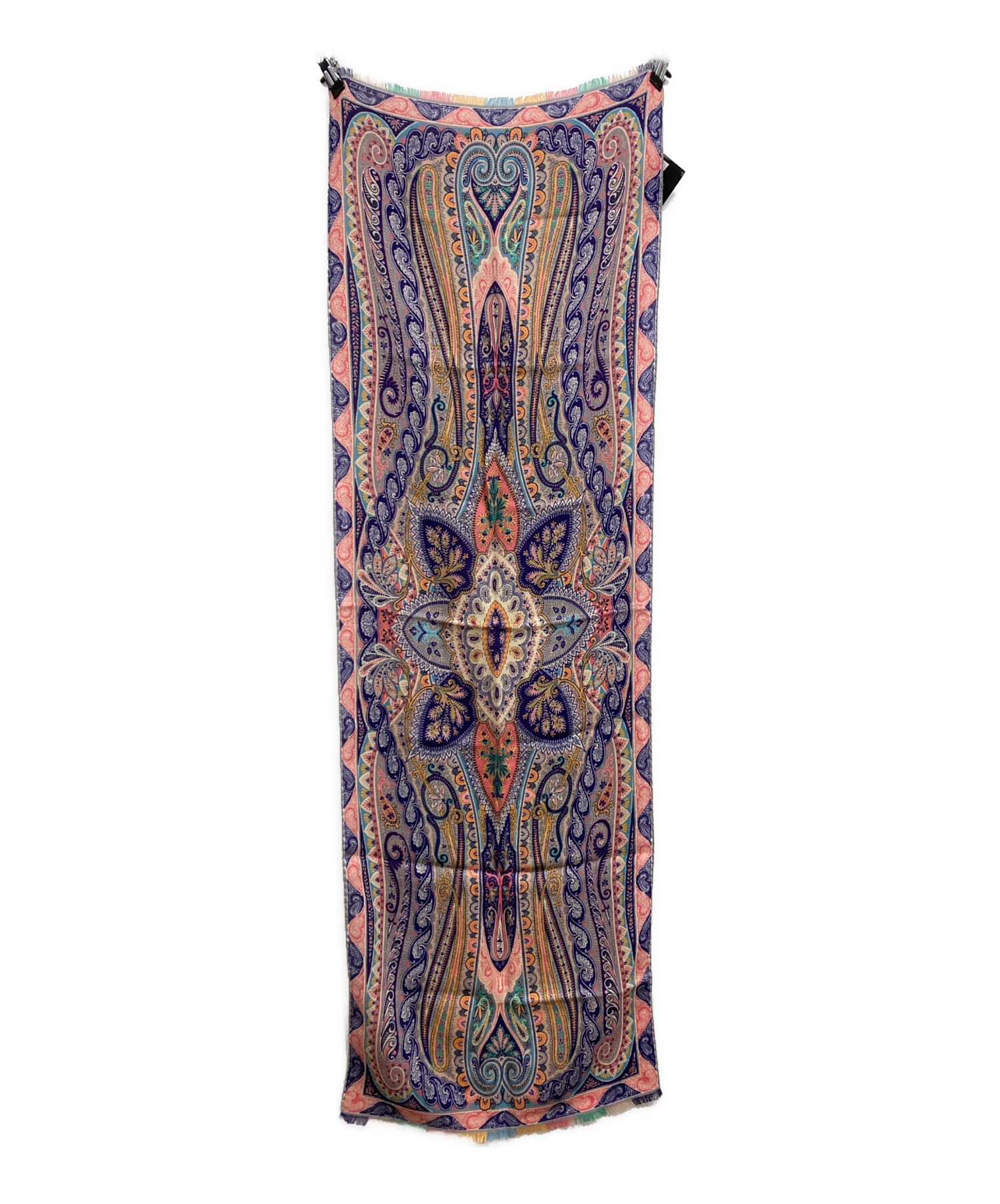 中古・古着通販】ETRO (エトロ) ペイズリースカーフ パープル×ピンク 
