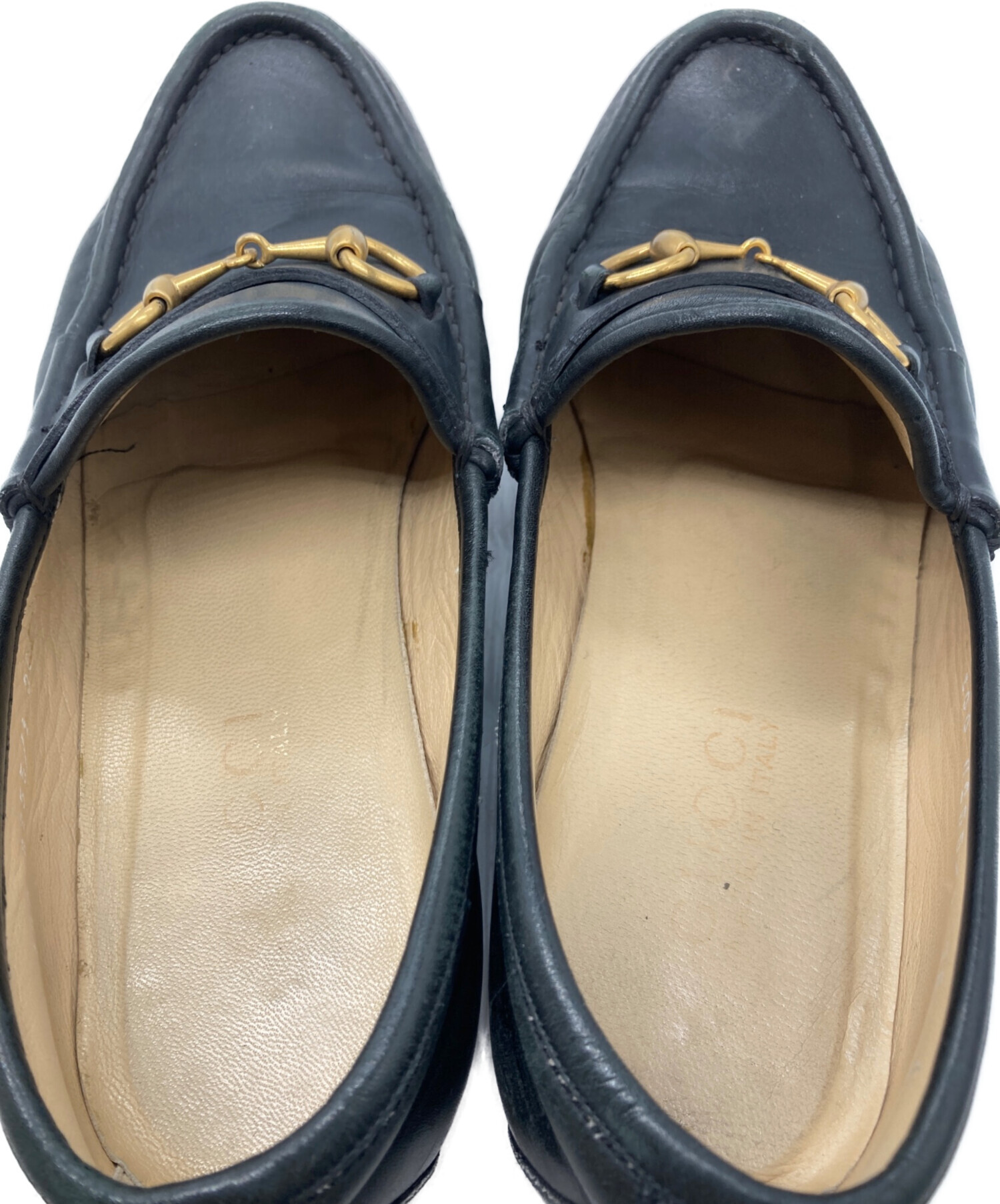 中古・古着通販】GUCCI (グッチ) ホースビットローファー ブラック