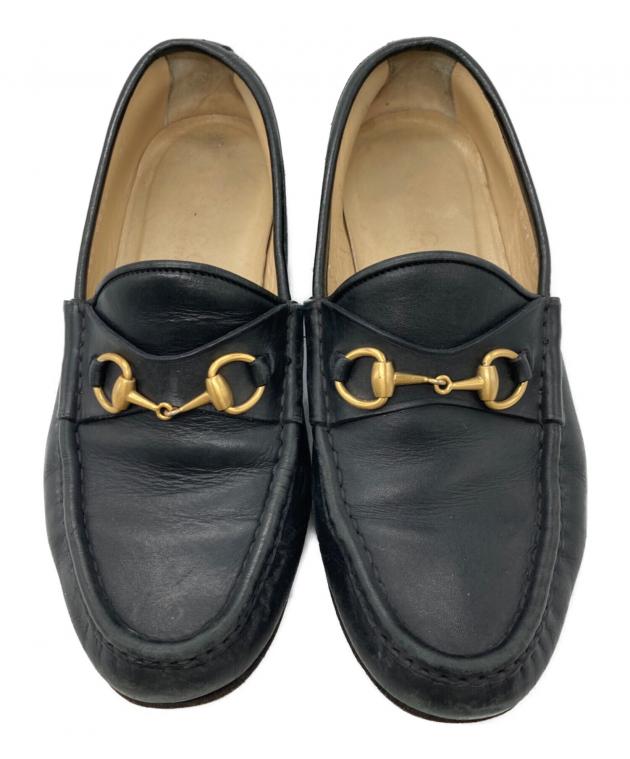 中古・古着通販】GUCCI (グッチ) ホースビットローファー ブラック