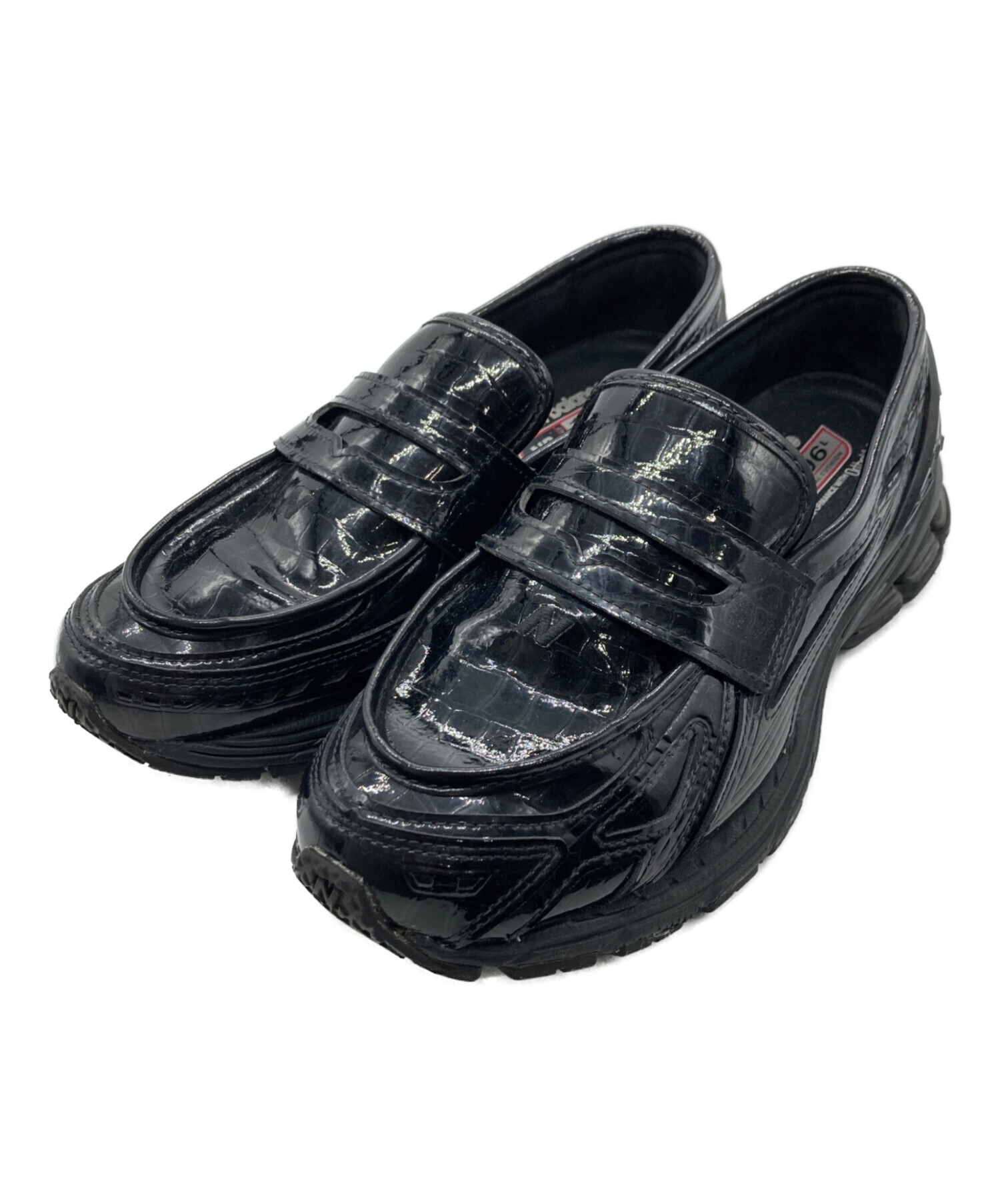 り*お様 ニューバランス ブラック ローファー 中古・古着通販】NEW BALANCE (ニューバランス) 型押しローファー