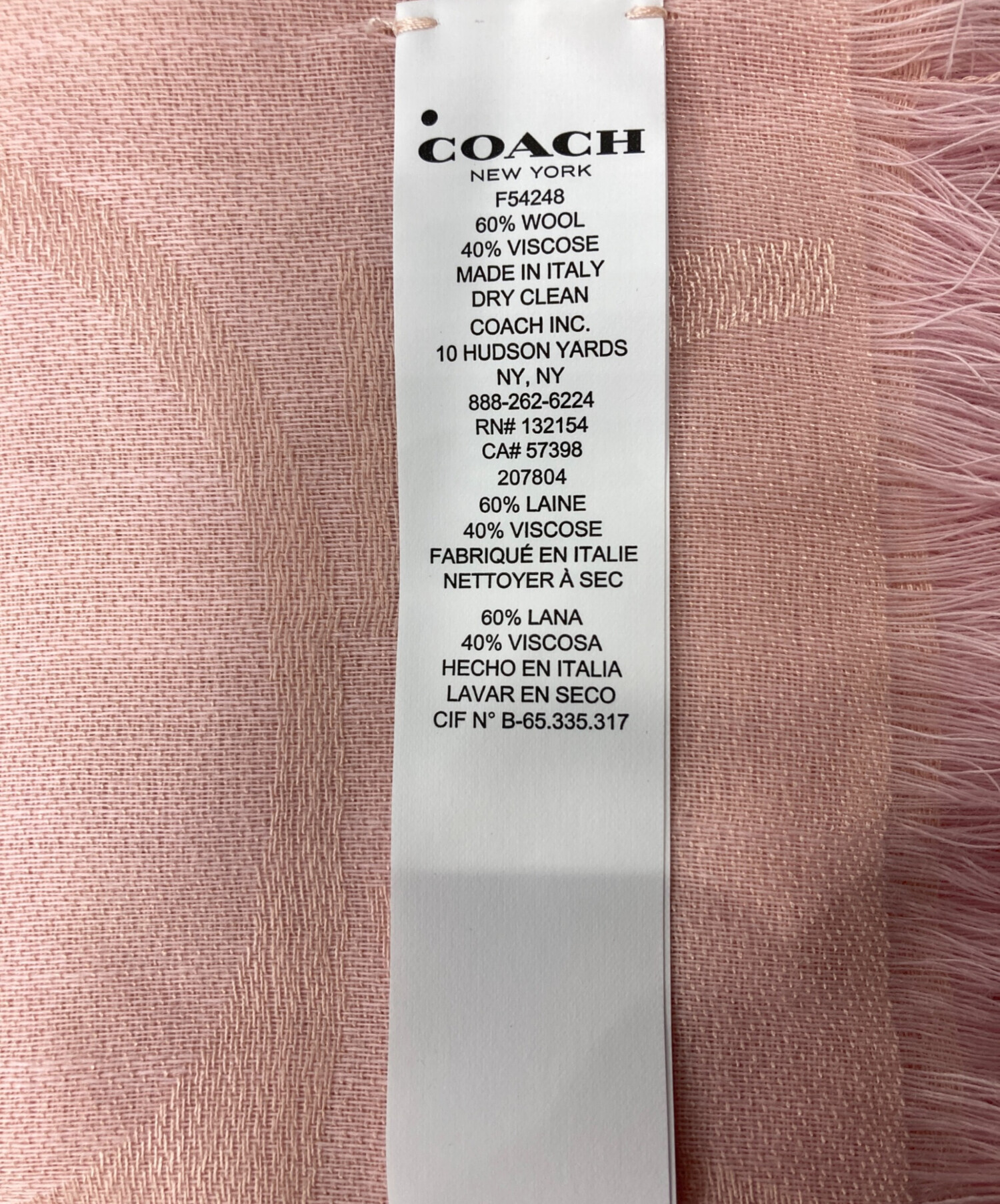 新品 未使用 COACH シグネチャー ストール ブラック タグ付き コーチ 
