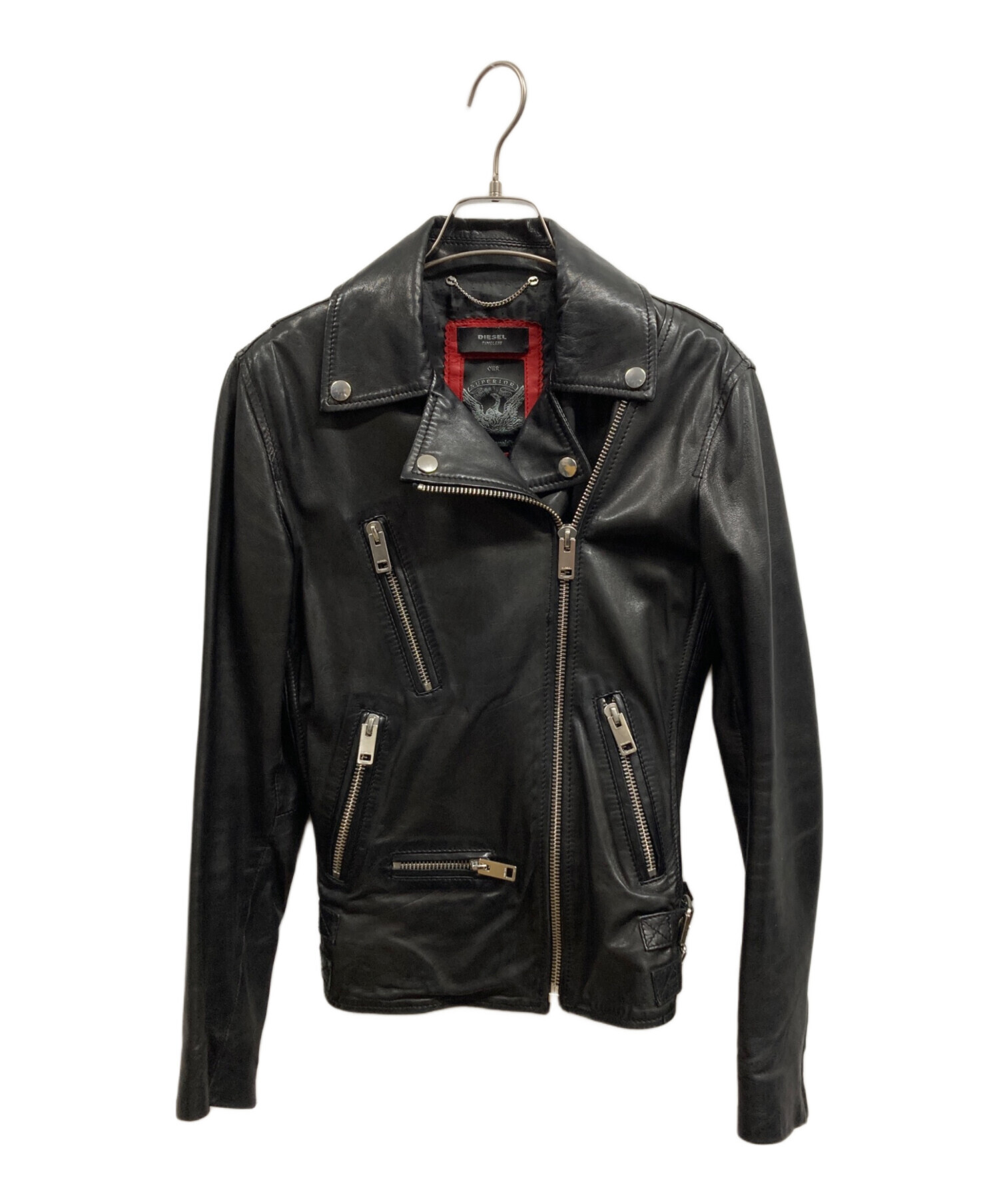 中古・古着通販】DIESEL (ディーゼル) ラムレザーライダースジャケット