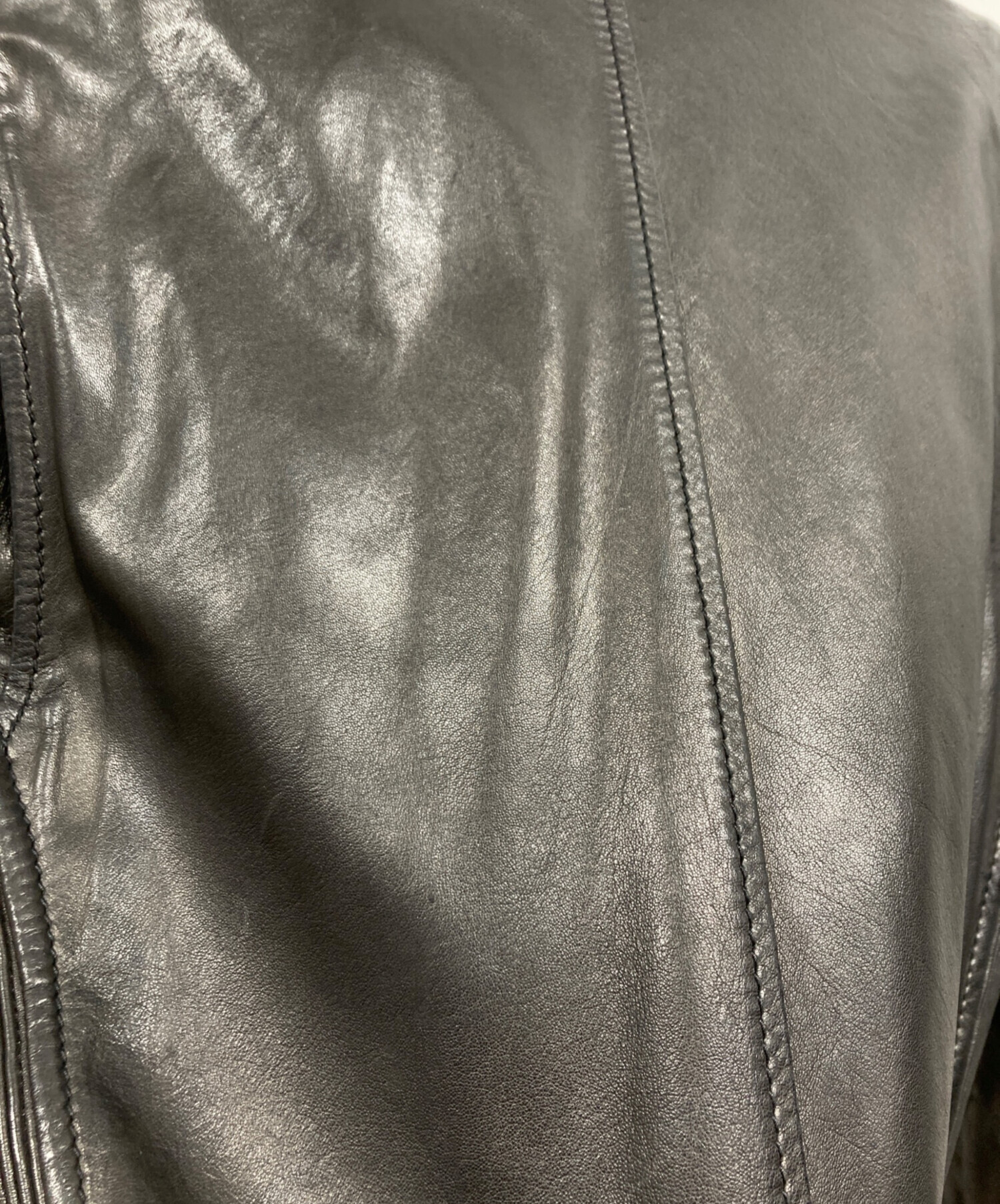 中古・古着通販】DIESEL (ディーゼル) ラムレザーライダースジャケット