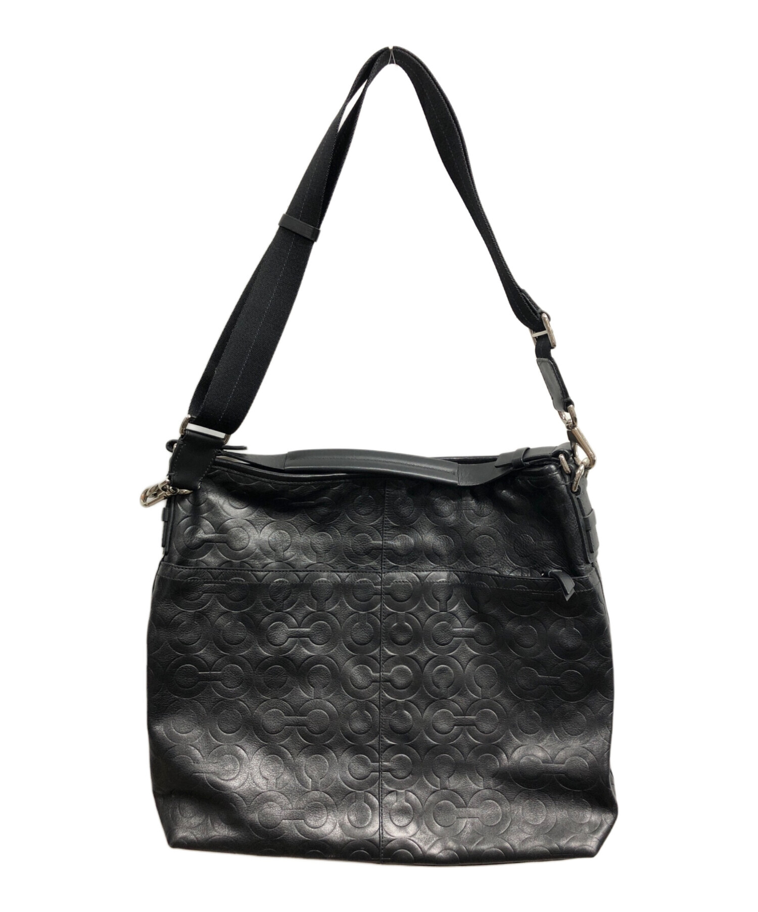 未使用！COACH ブラック ショルダーバッグ 中古・古着通販】COACH (コーチ) ショルダーバッグ ブラック｜ブランド