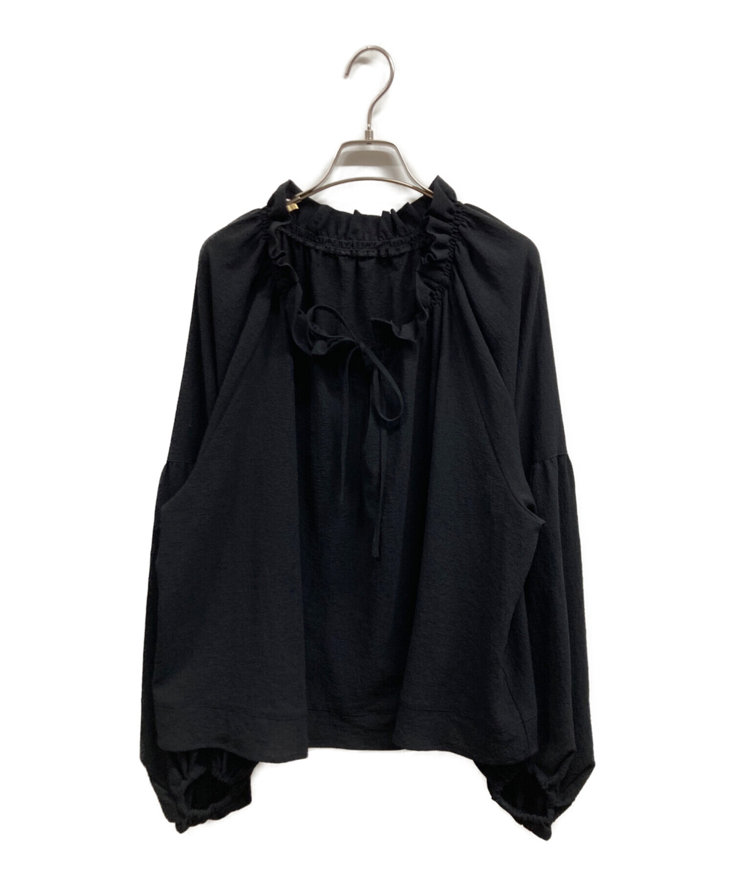 中古・古着通販】Plage (プラージュ) lip gather ブラウス ブラック