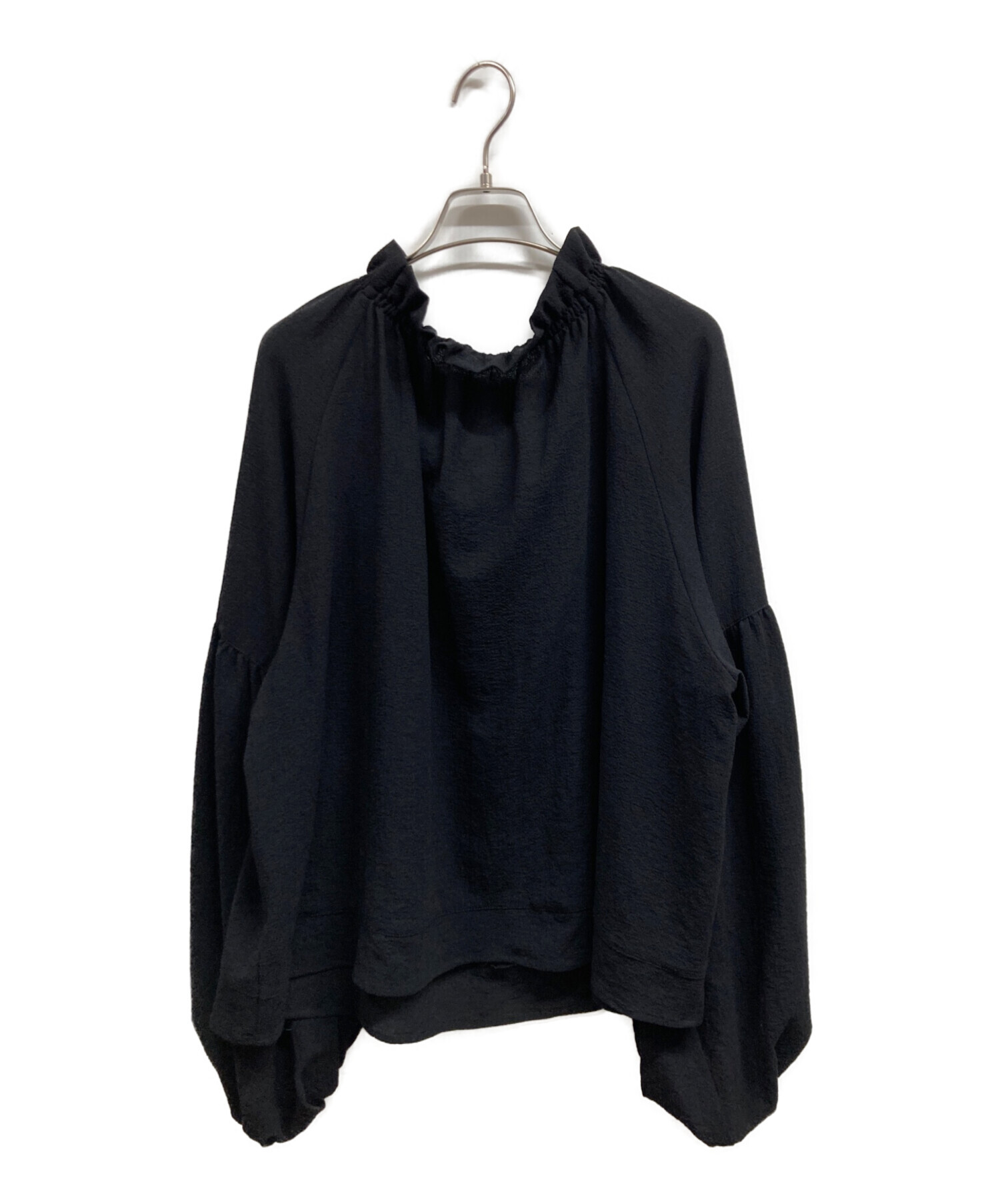 中古・古着通販】Plage (プラージュ) lip gather ブラウス ブラック