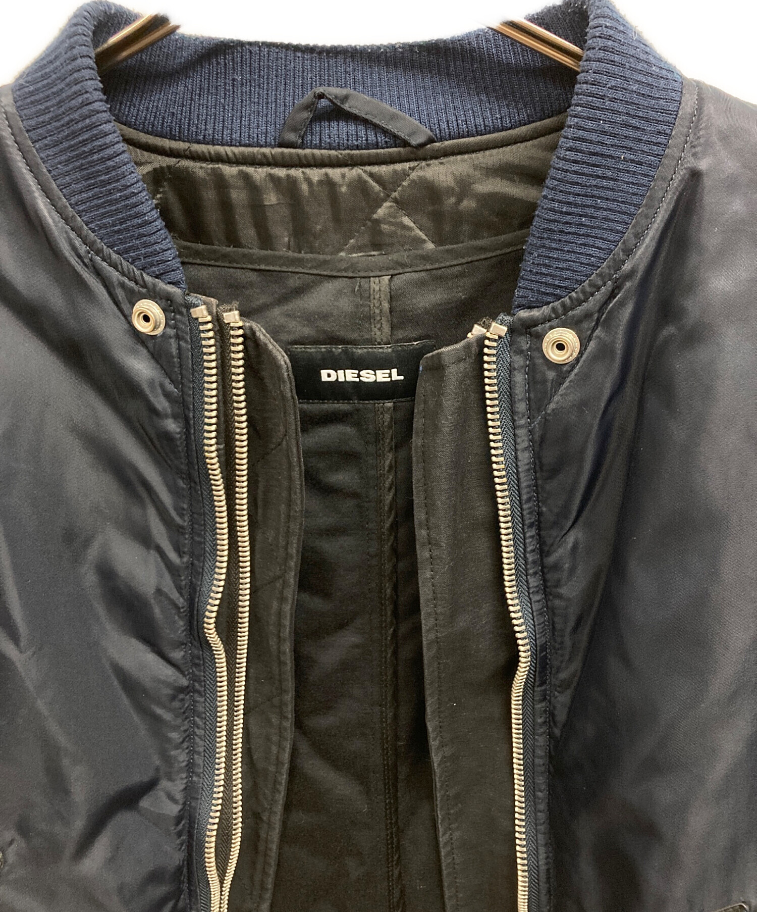 中古・古着通販】DIESEL (ディーゼル) MA-1コート ネイビー サイズ:M