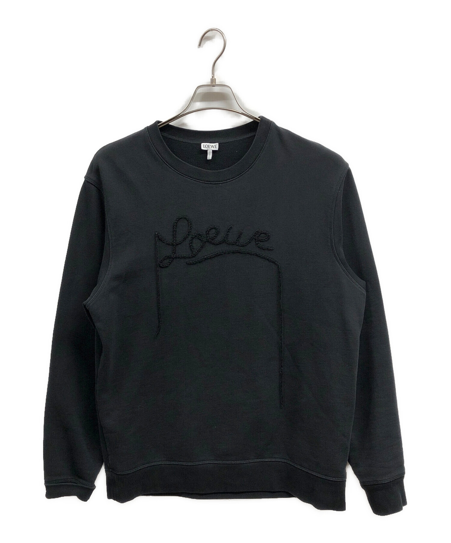 LOEWE BLACK ロゴスウェット 中古・古着通販】LOEWE (ロエベ) ロゴ刺繍スウェット ブラック サイズ