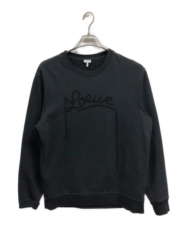 【美品】Loewe ブラック刺繍ロゴ トレーナー 中古・古着通販】LOEWE (ロエベ) ロゴ刺繍スウェット ブラック サイズ