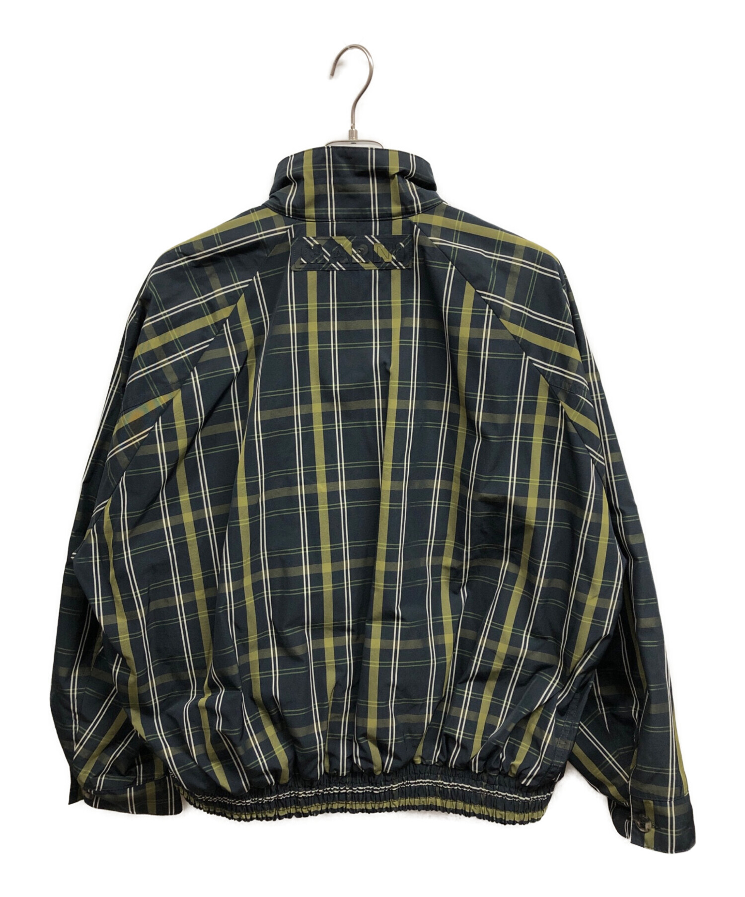 MARNI グリーン ブラック チェック ジャケット 44 中古・古着通販】MARNI (マルニ) ポリエステルチェックスウィング