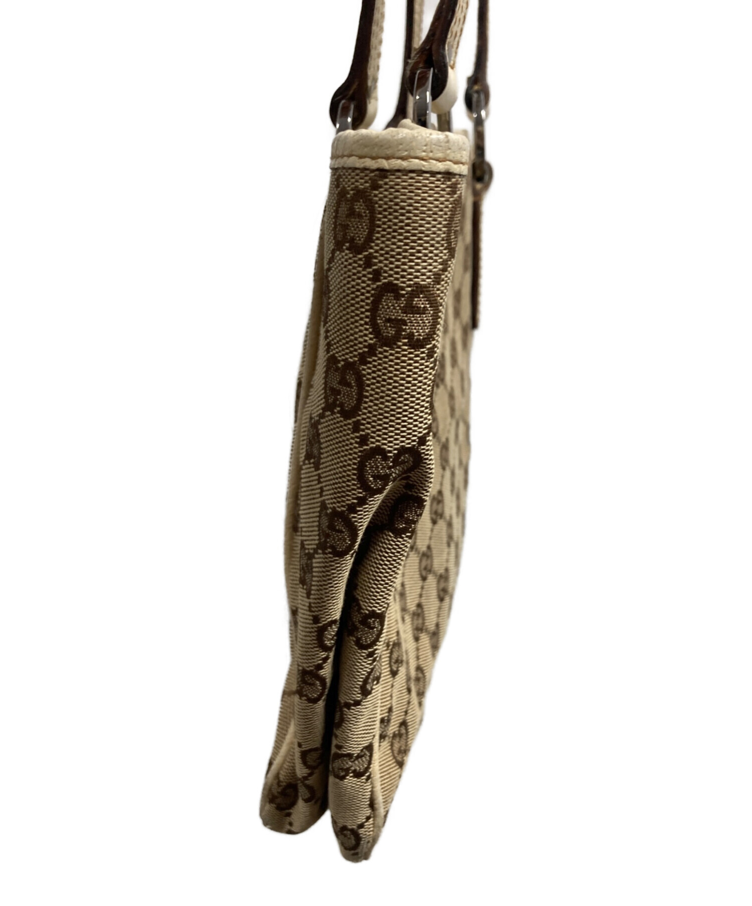 中古・古着通販】GUCCI (グッチ) GGキャンバストートバッグ ホワイト