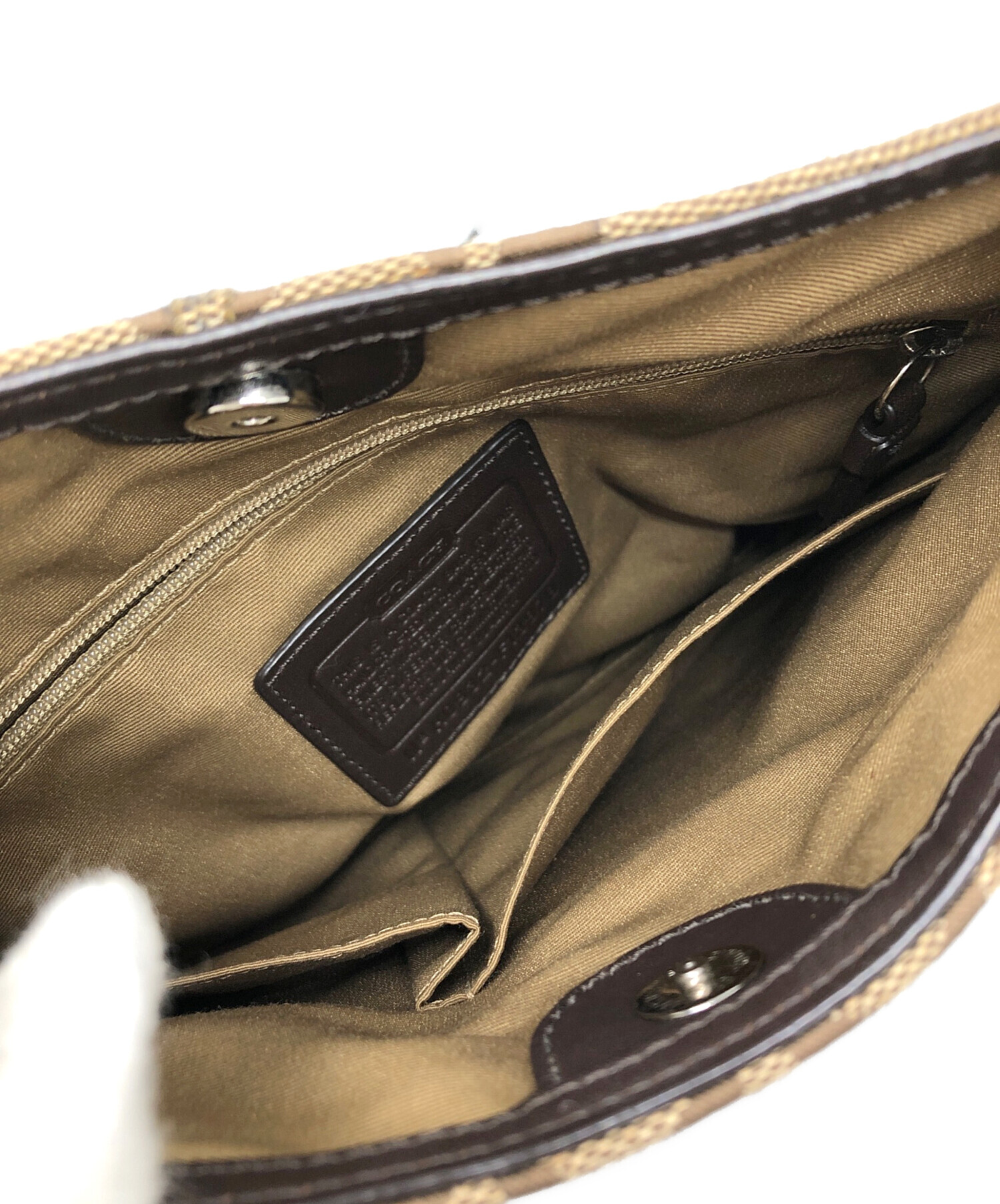 中古・古着通販】COACH (コーチ) シグネチャー ショルダーバッグ